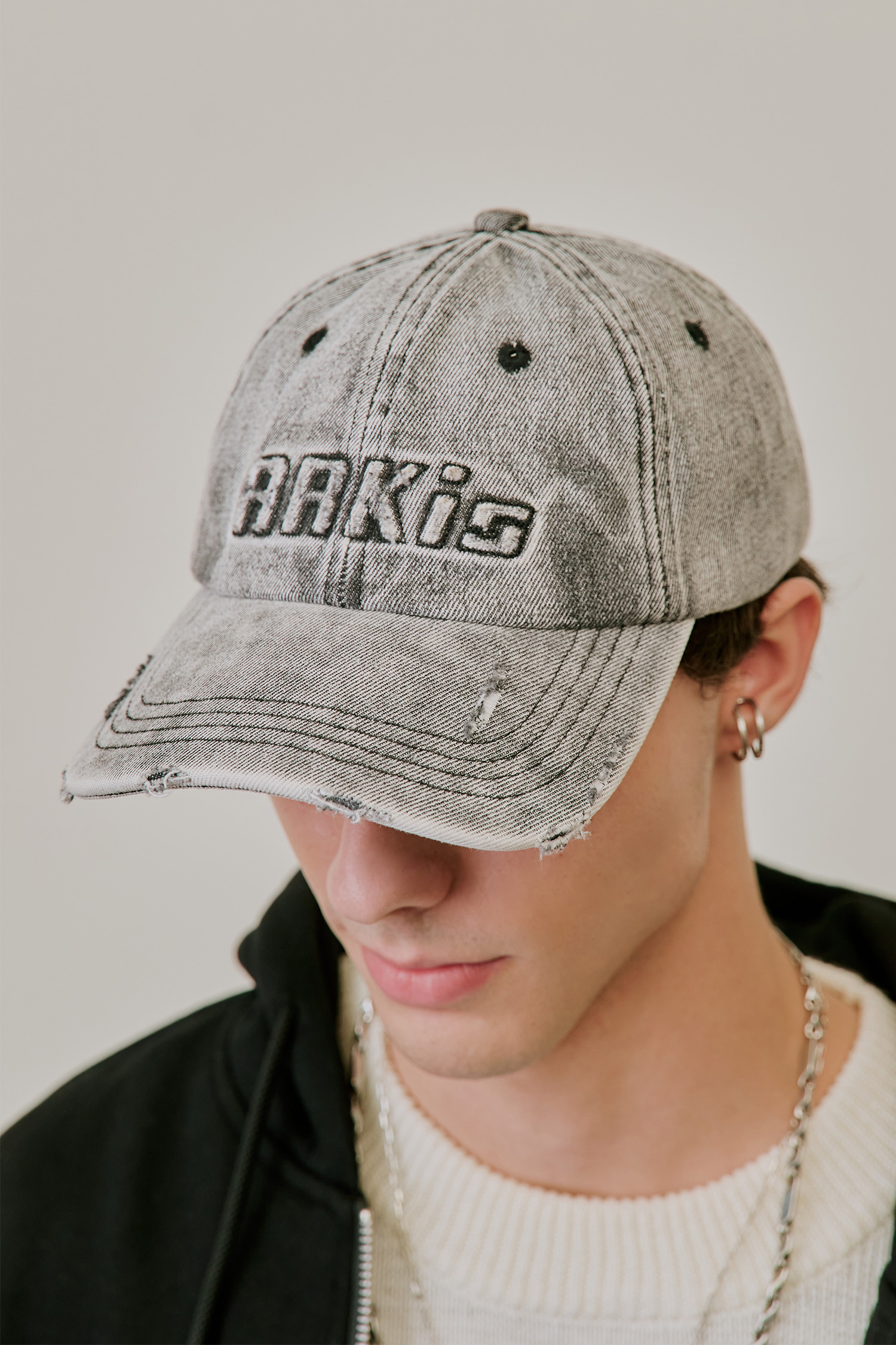 ARKis 電繡仿舊水洗棒球帽