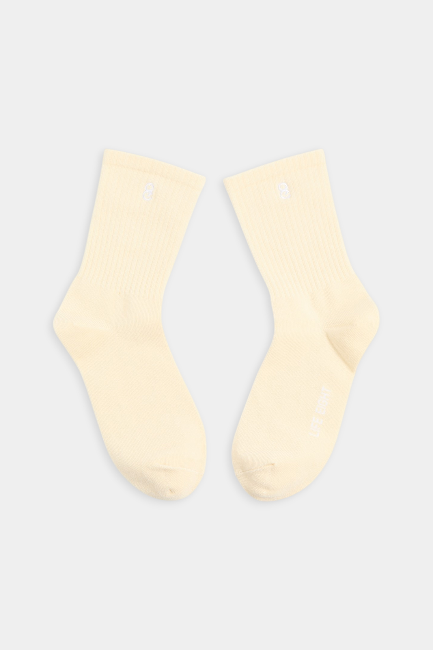 品牌電繡中筒襪