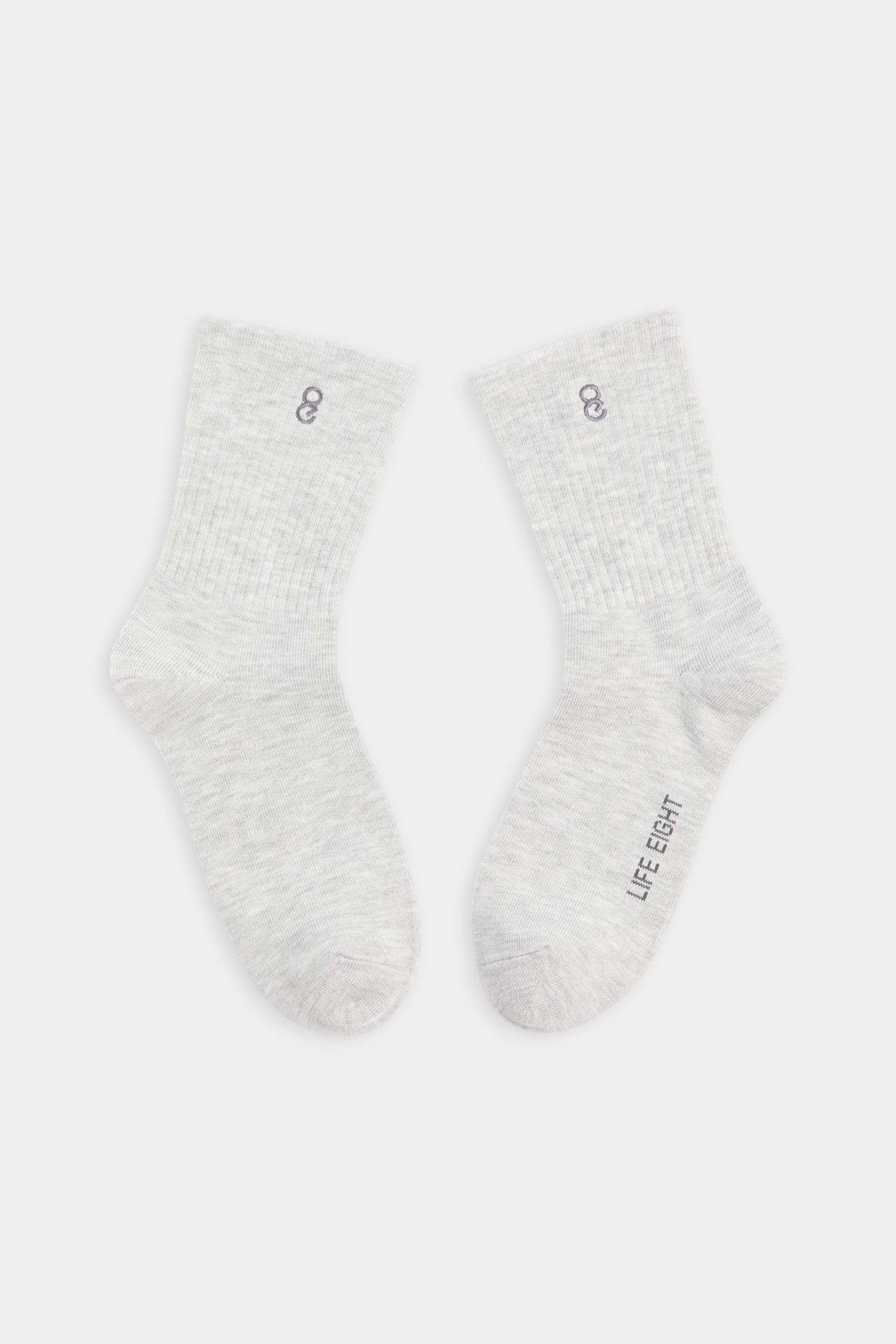 品牌電繡中筒襪