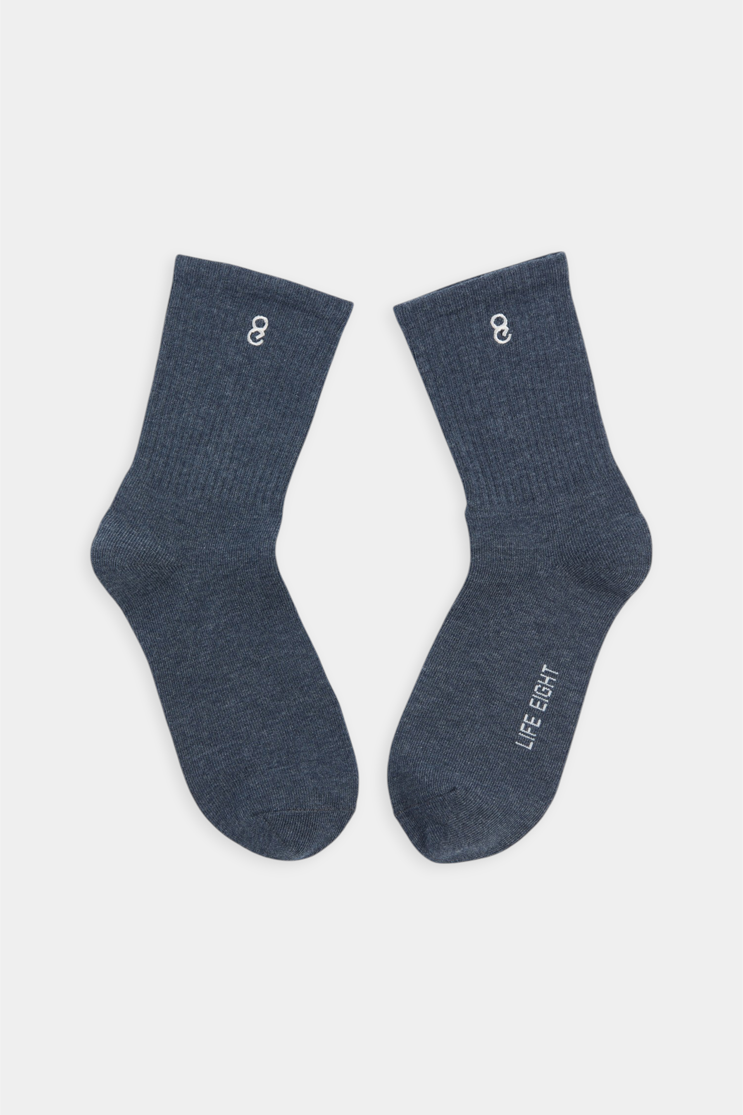 品牌電繡中筒襪