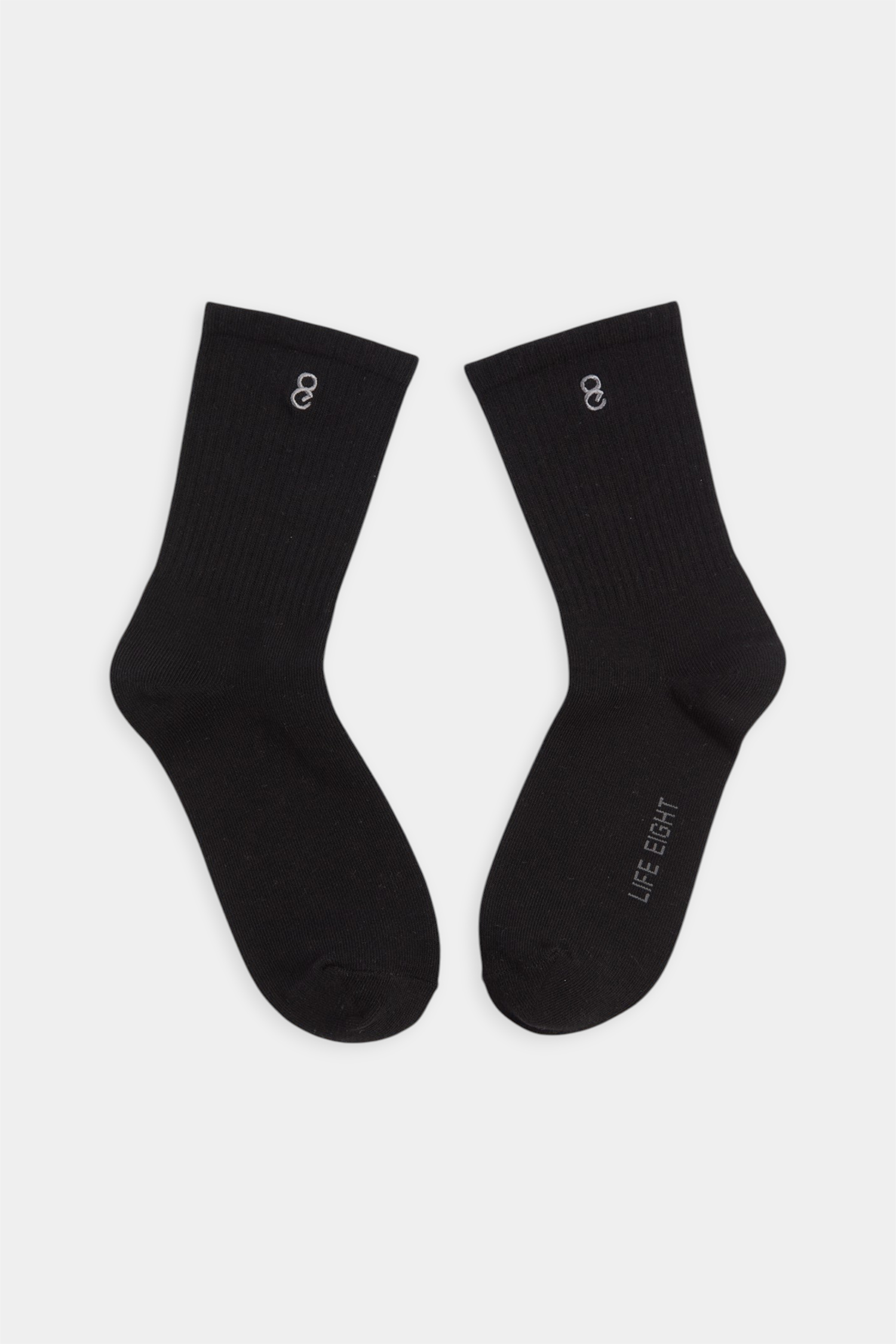 品牌電繡中筒襪