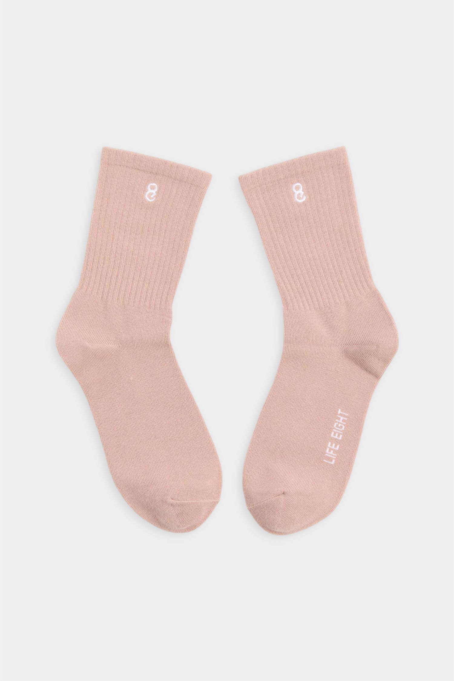 品牌電繡中筒襪