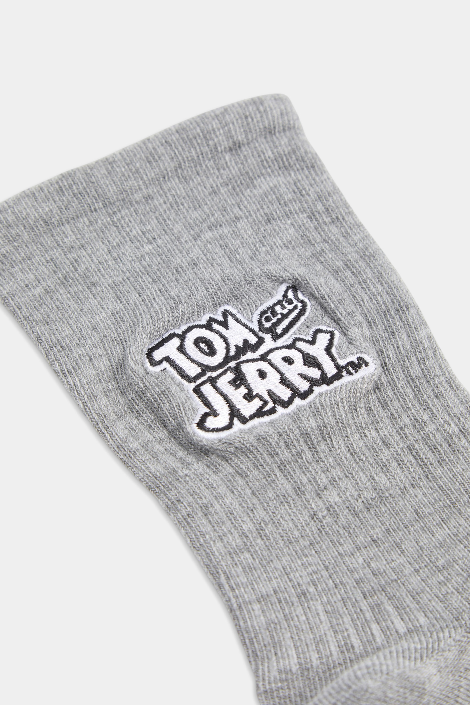 TOM AND JERRY 字體刺繡中筒襪