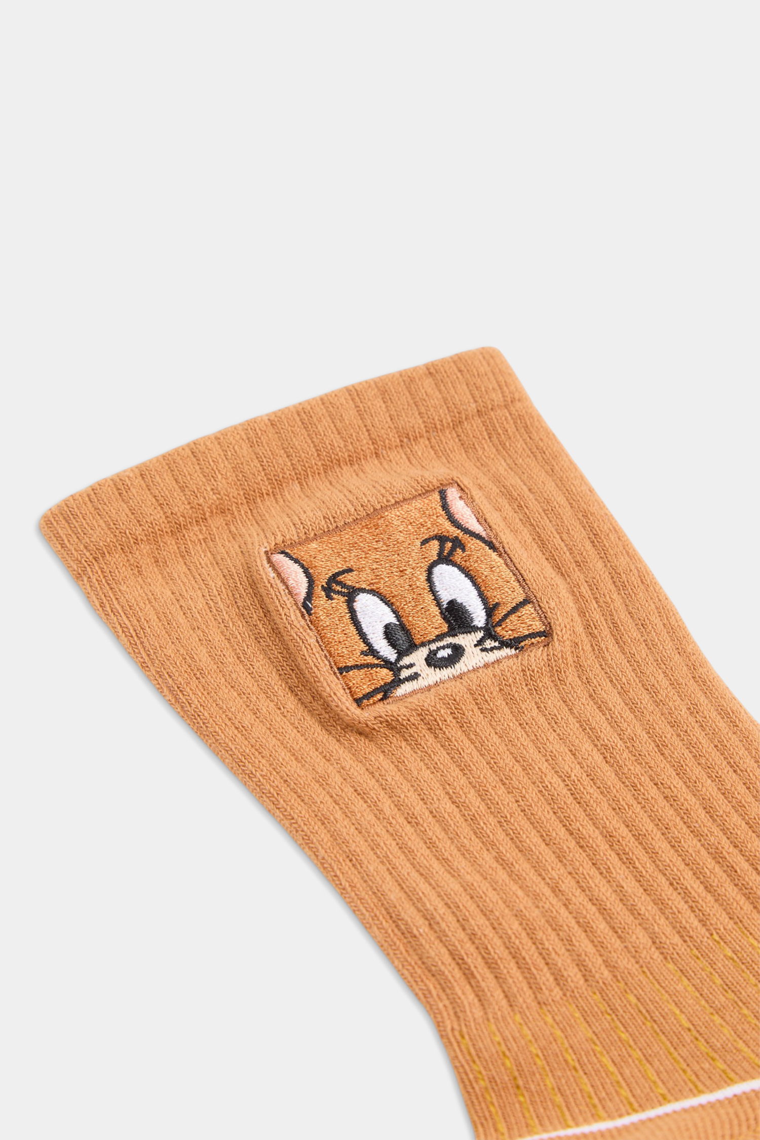 TOM AND JERRY 角色刺繡中筒襪