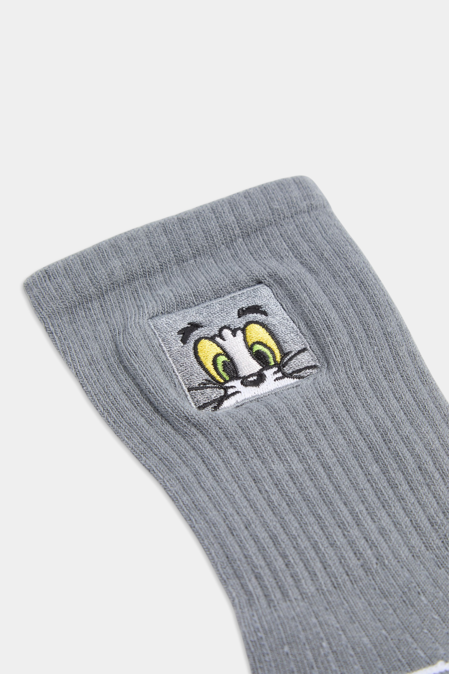 TOM AND JERRY 角色刺繡中筒襪