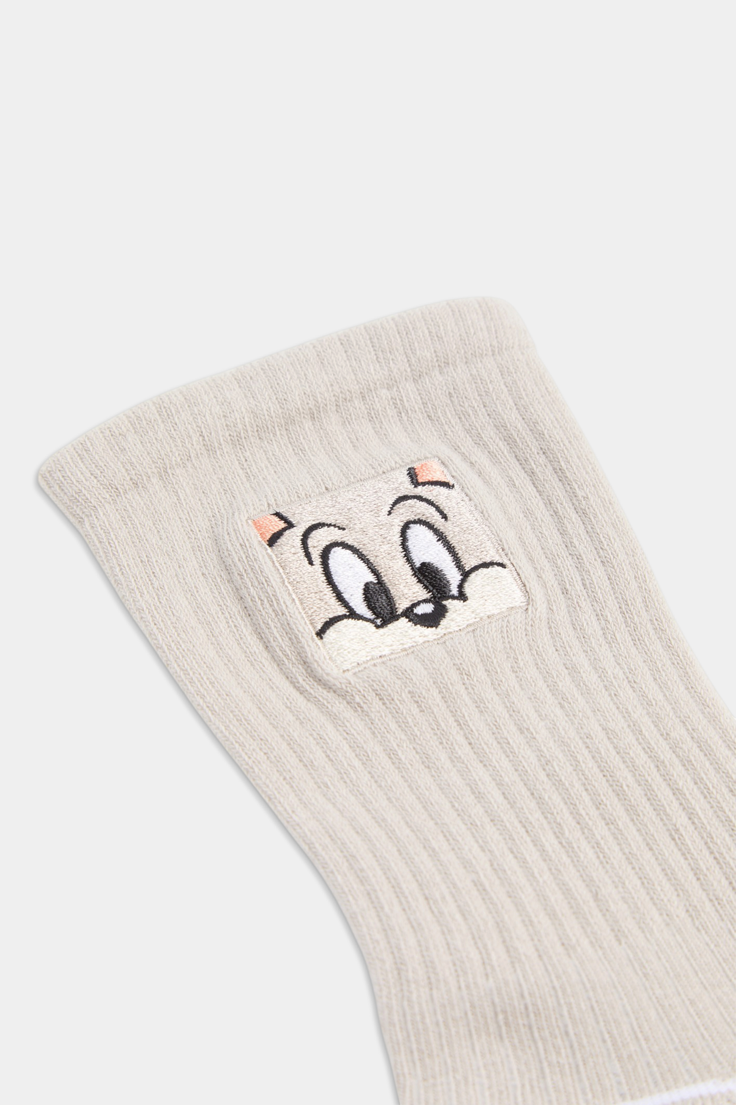 TOM AND JERRY 角色刺繡中筒襪