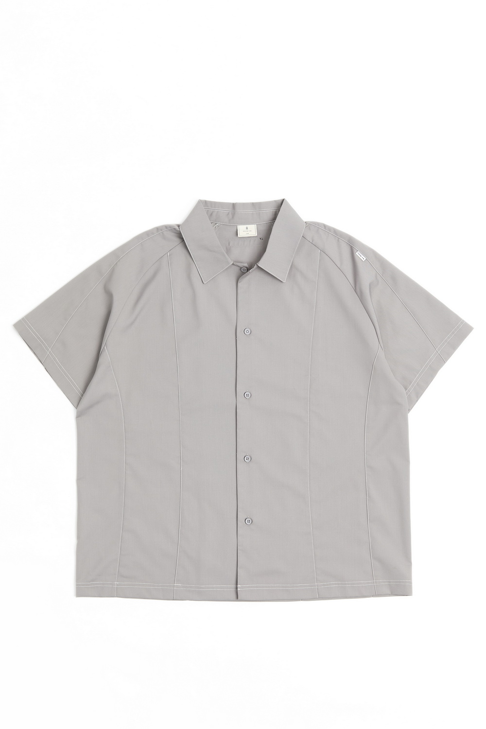 PREMIUM 拼接設計短袖襯衫