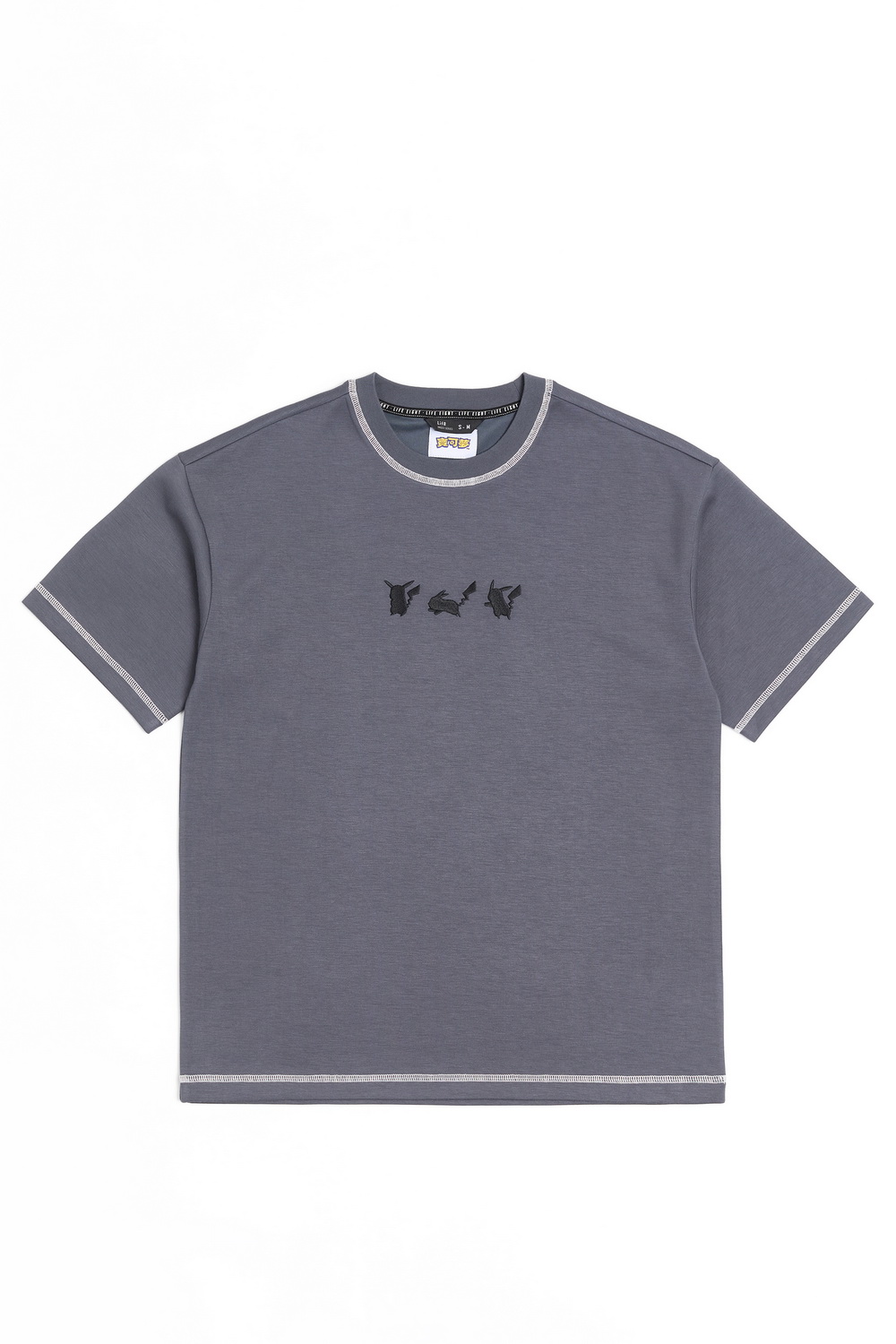 寶可夢 皮卡丘 電繡明線短袖上衣