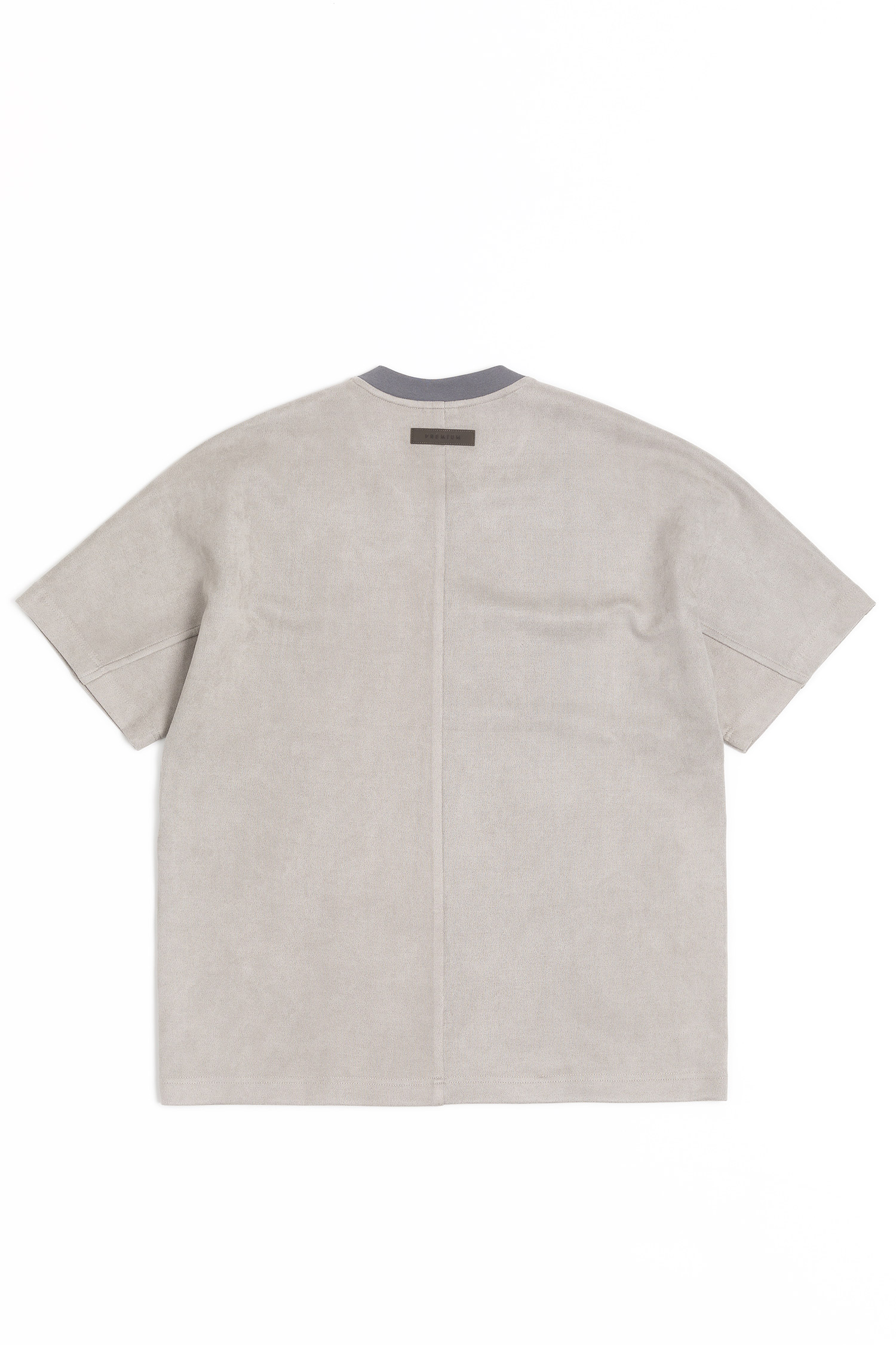 PREMIUM 麂皮文字短袖上衣