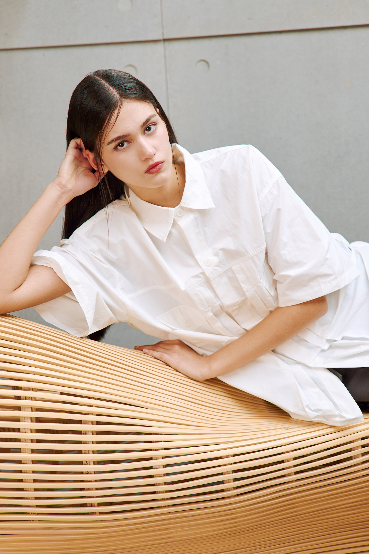 PREMIUM 雙門襟口袋短袖襯衫