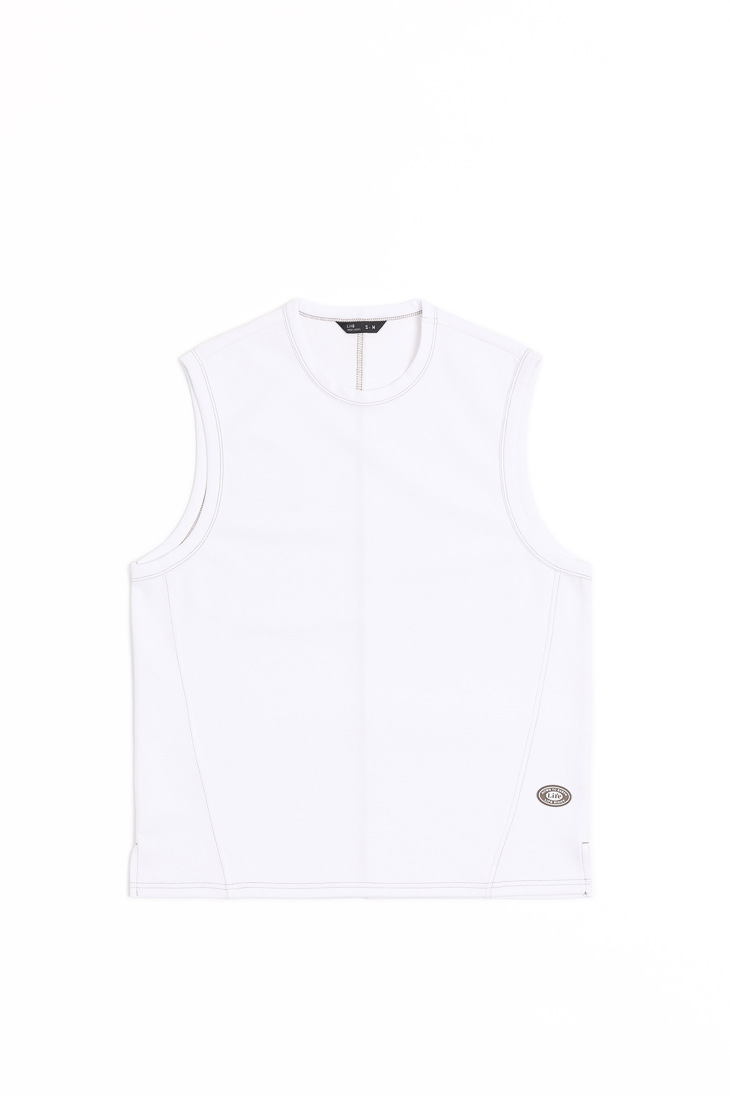 Life8 拼接線條 圓領背心