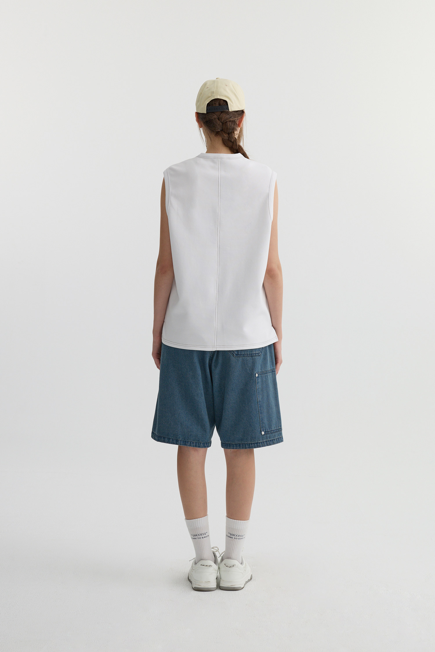 Life8 拼接線條 圓領背心