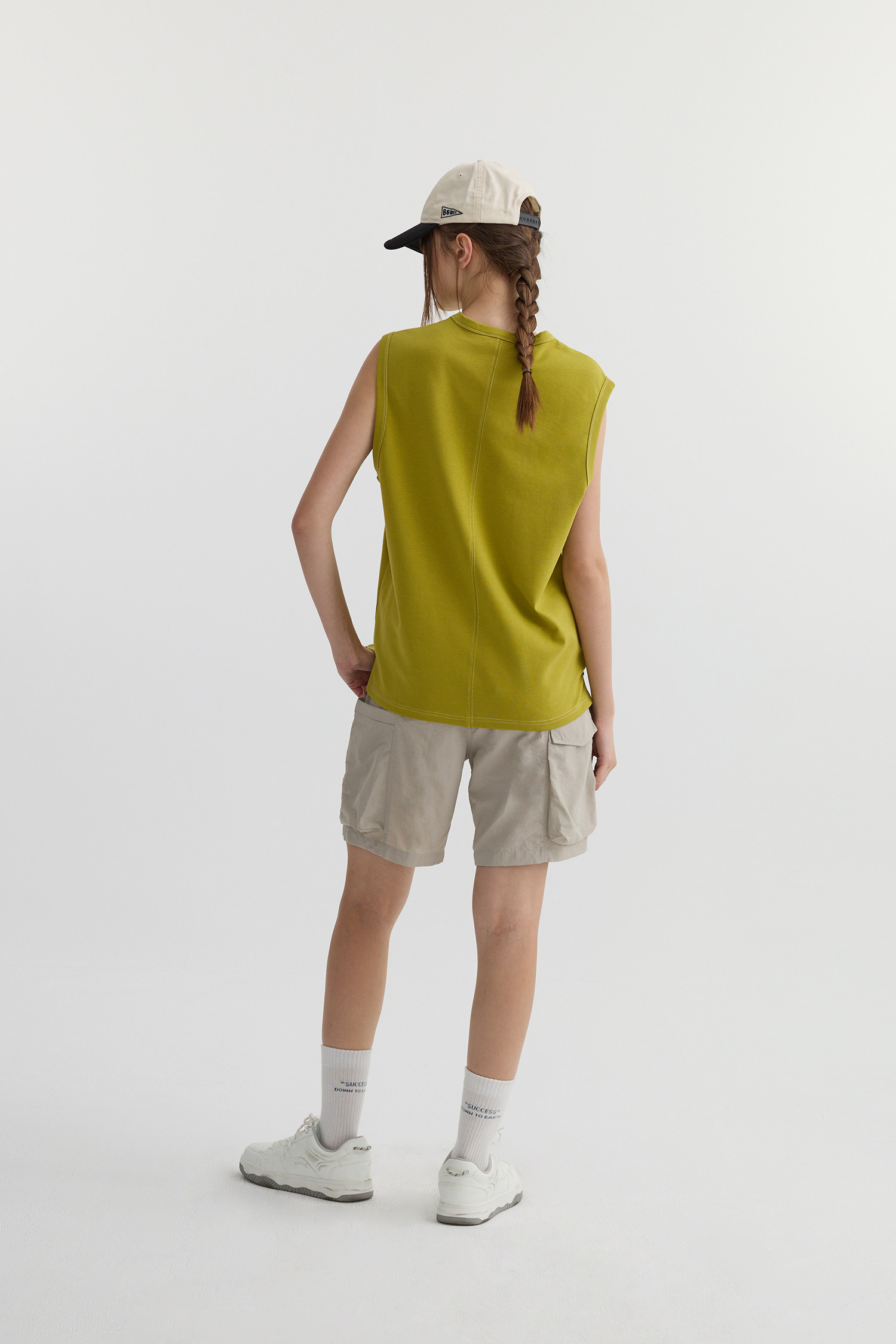 Life8 拼接線條 圓領背心