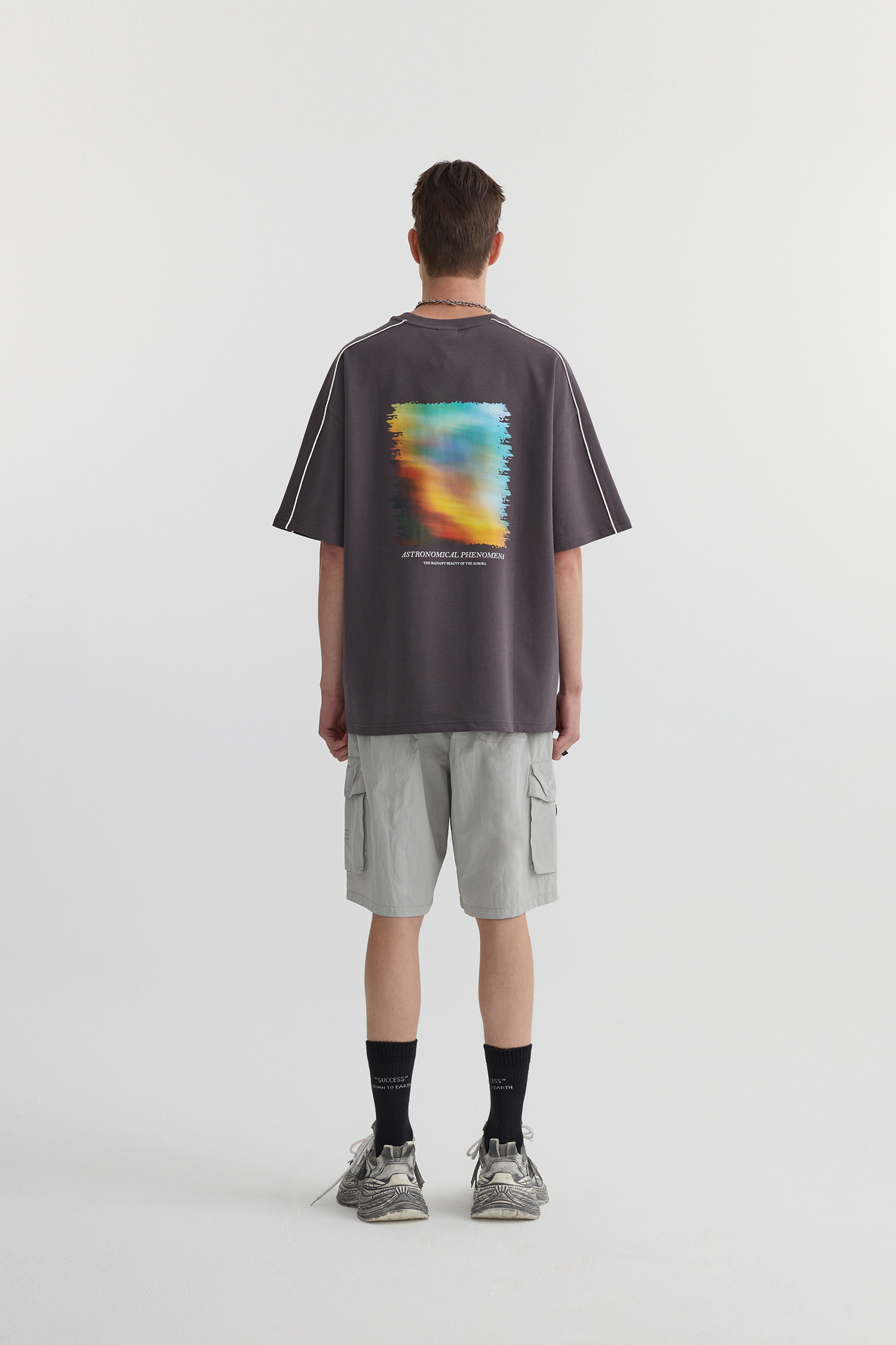 太空系列 極光映像短袖上衣