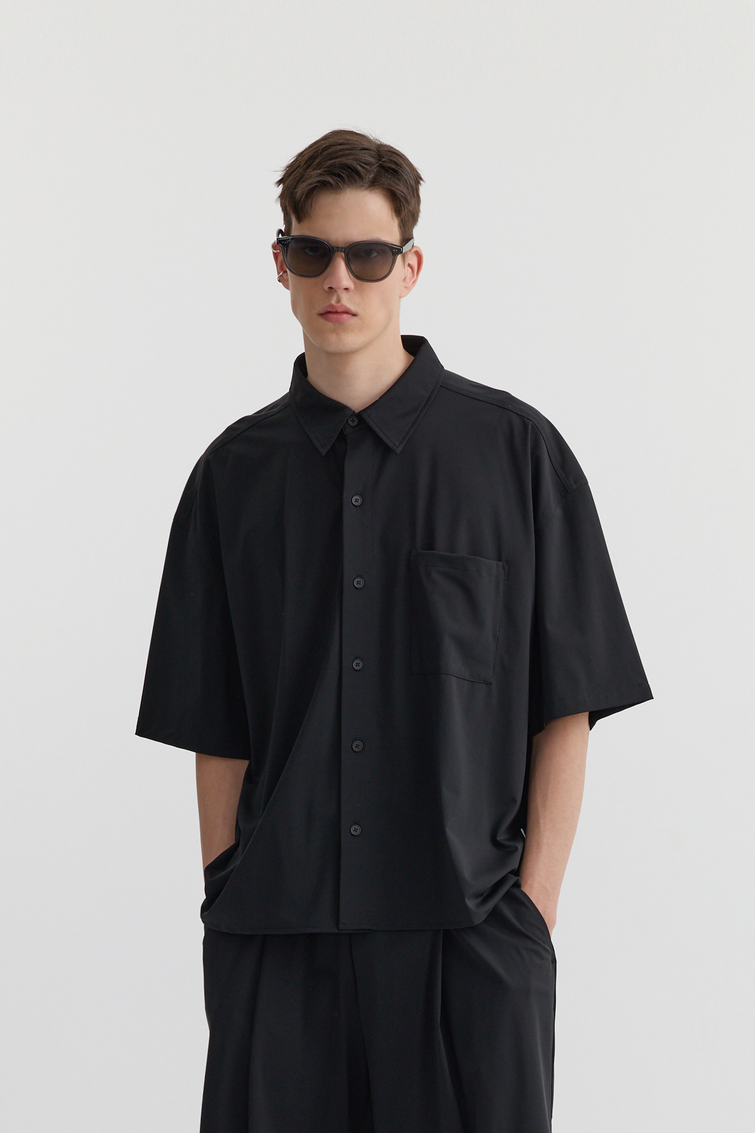 Life8 基礎口袋 冰感短袖襯衫