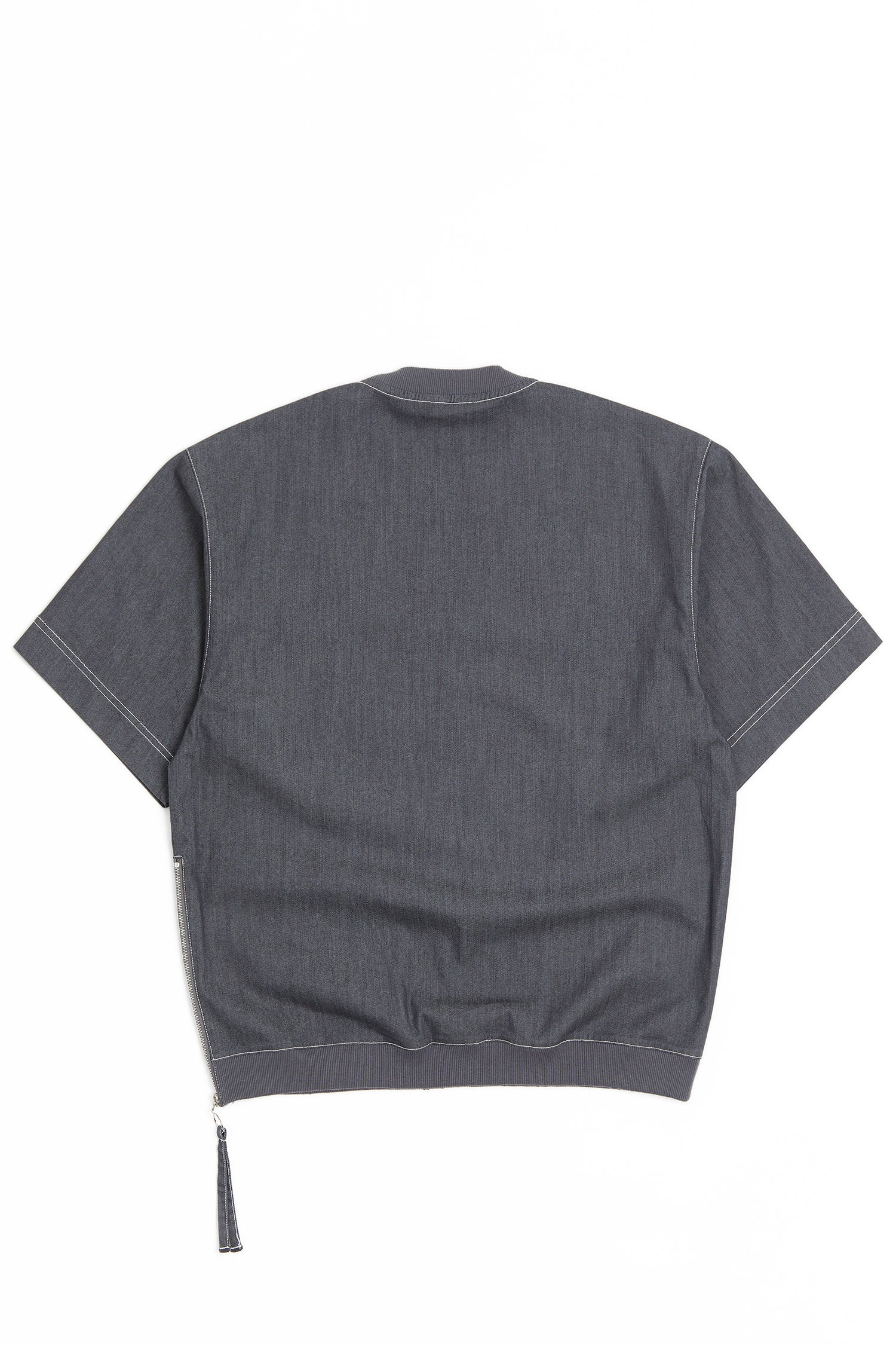 Life8 斜紋側開拉鍊 短袖上衣