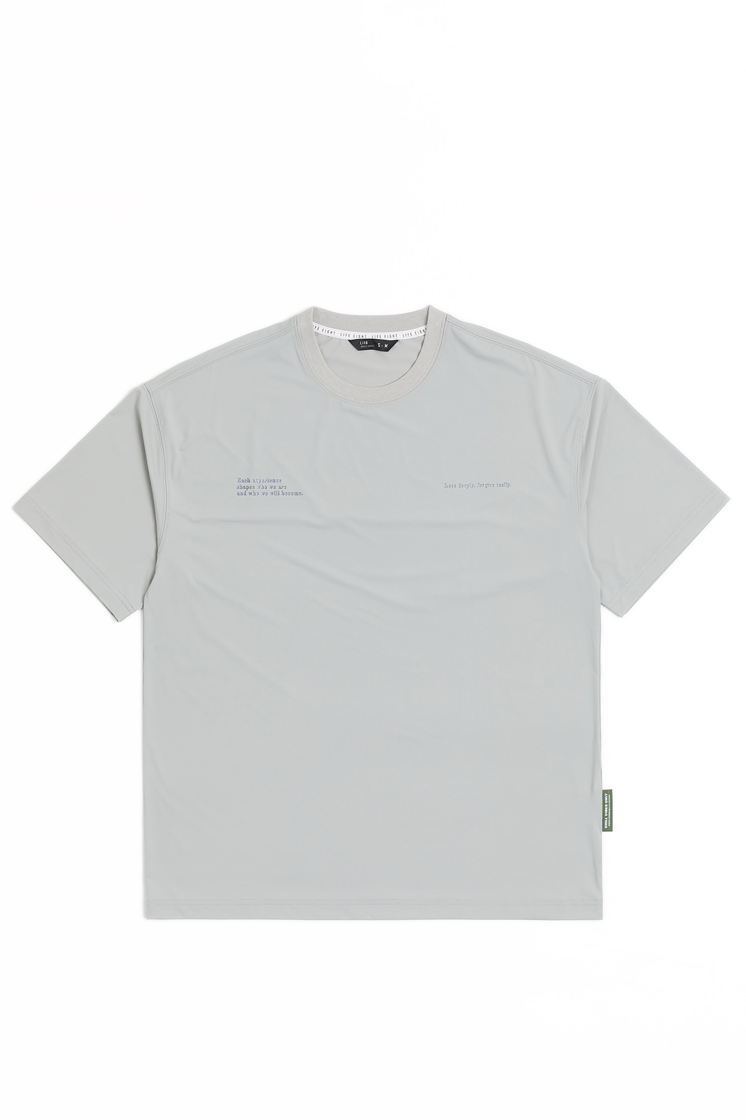 Life8 冰肌涼感 勵志語短袖上衣