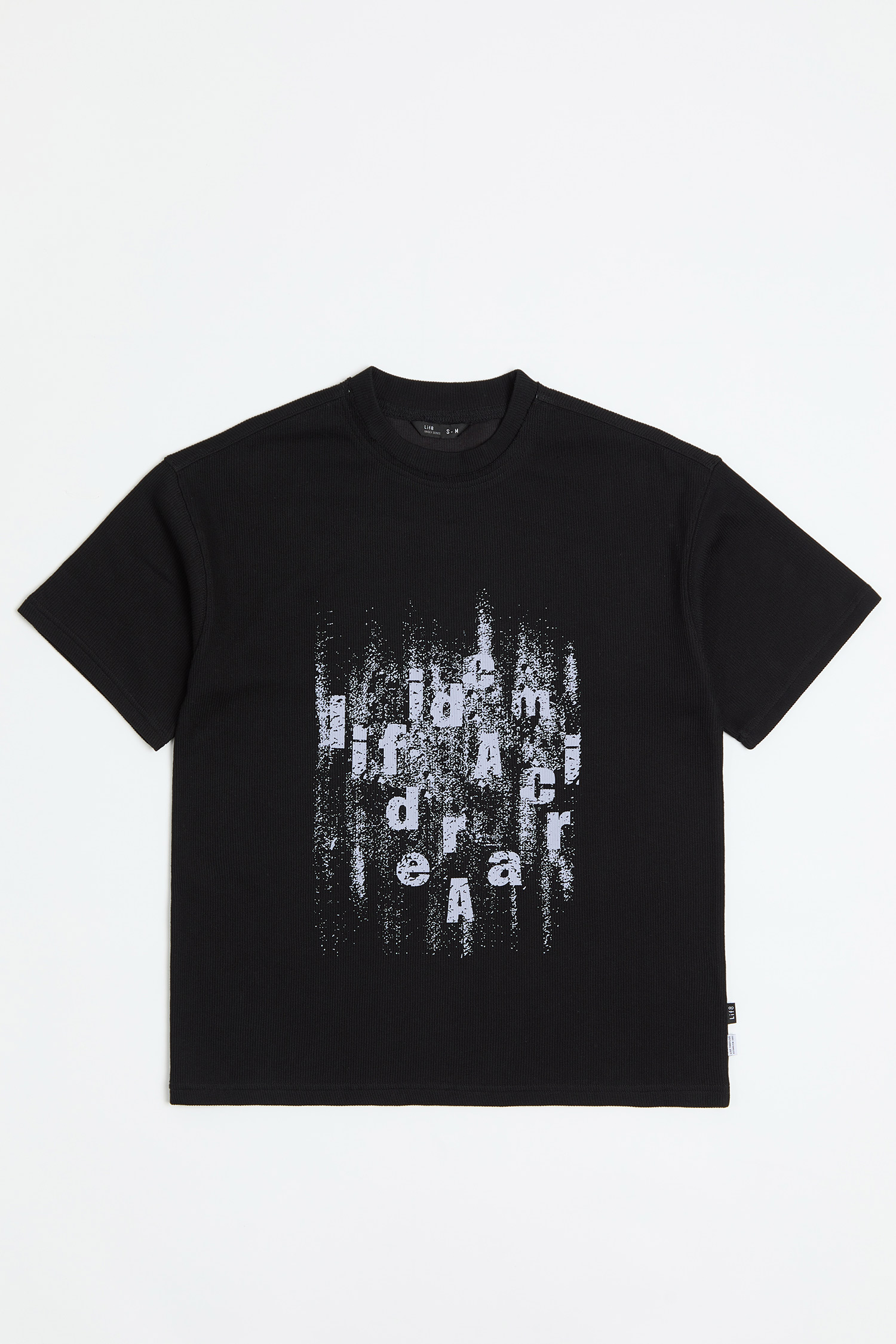 羅紋針織文字變化 短袖上衣