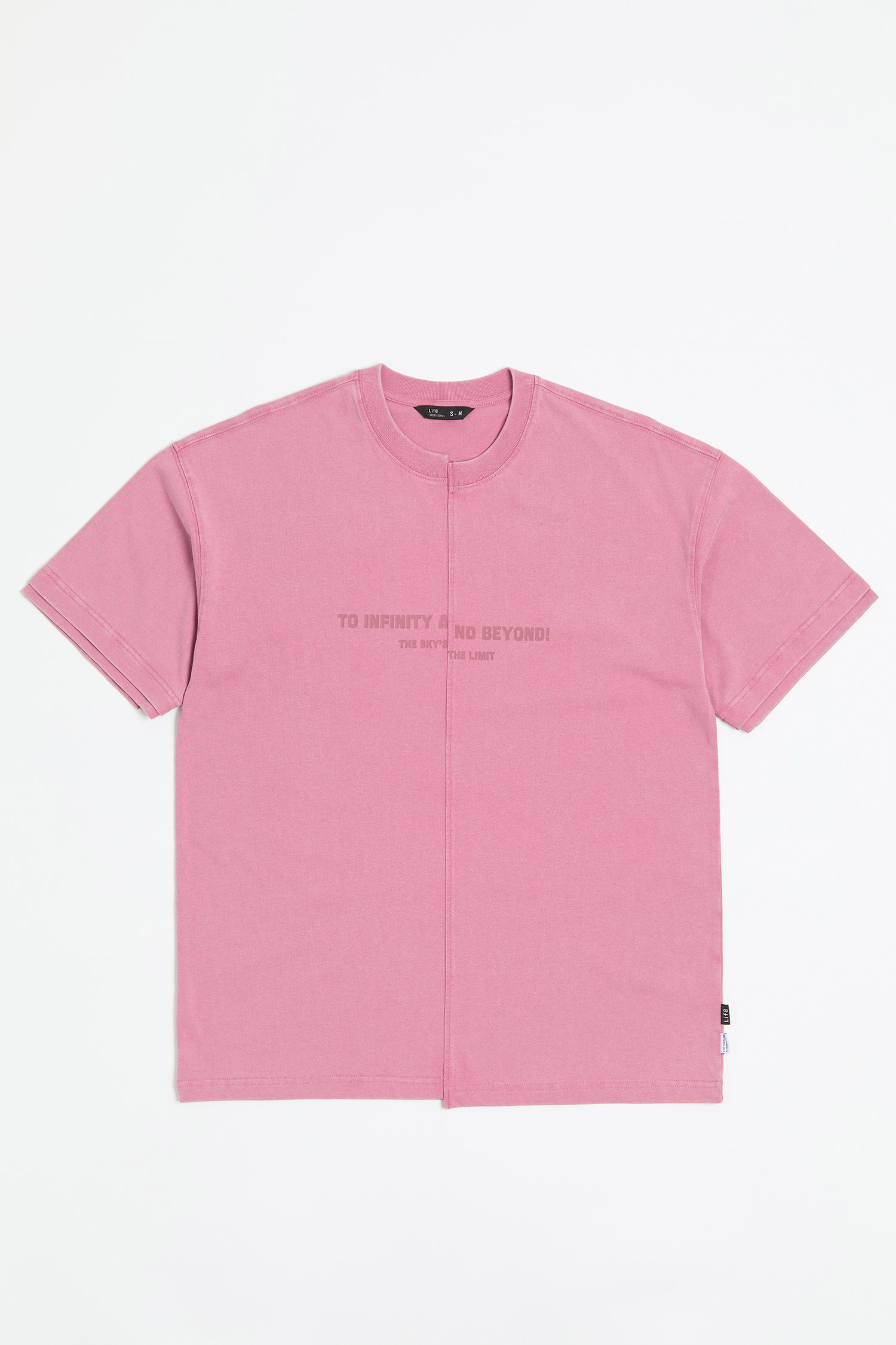 剪接錯位水洗 短袖上衣