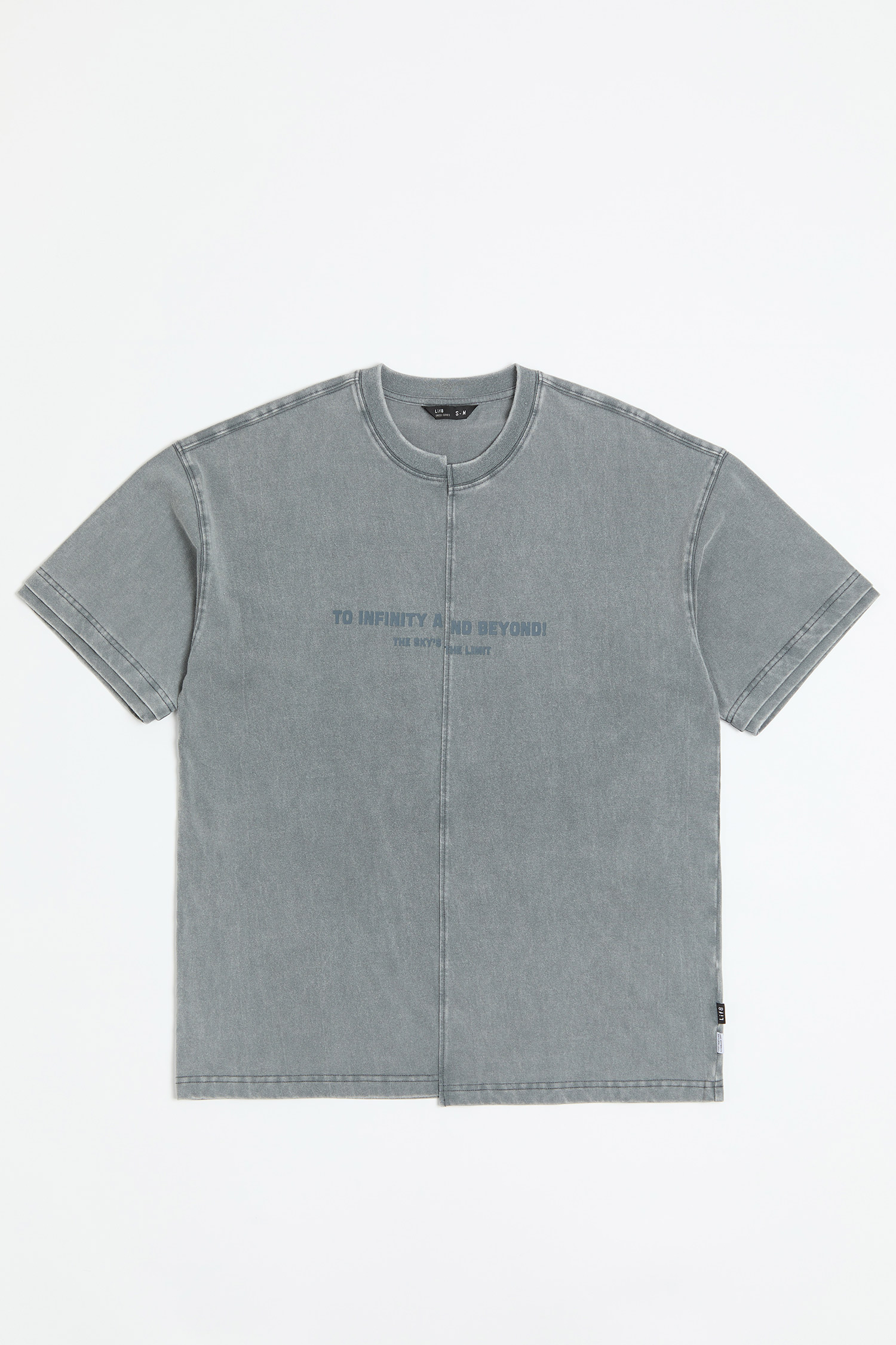 剪接錯位水洗 短袖上衣