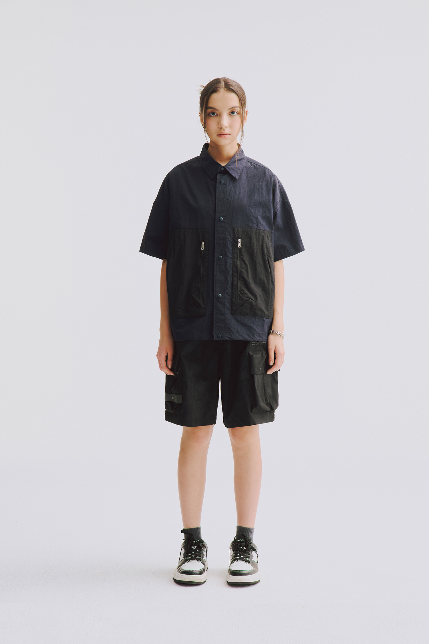 大口袋輕量 短袖襯衫