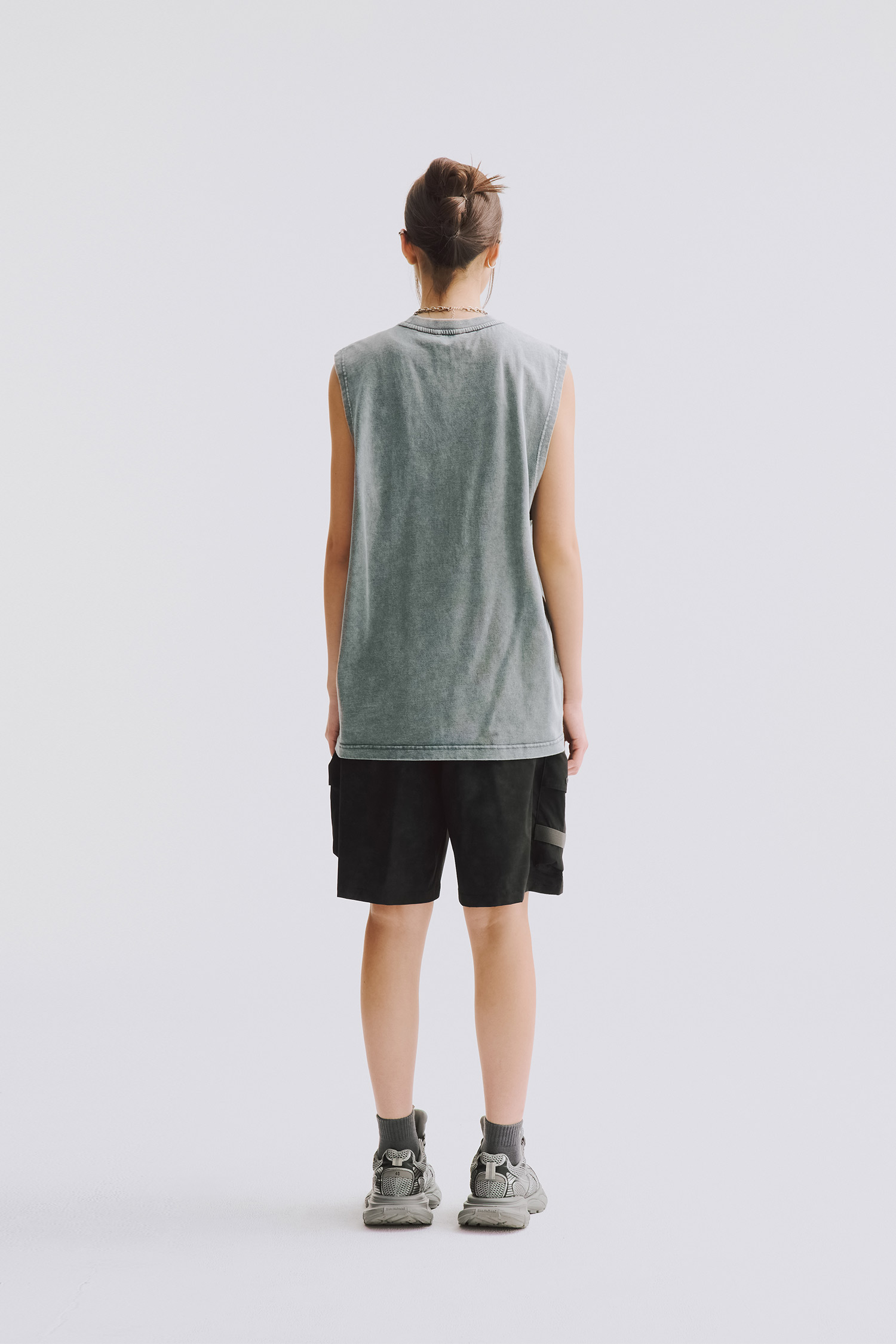 韓系簡約 水洗圓領背心