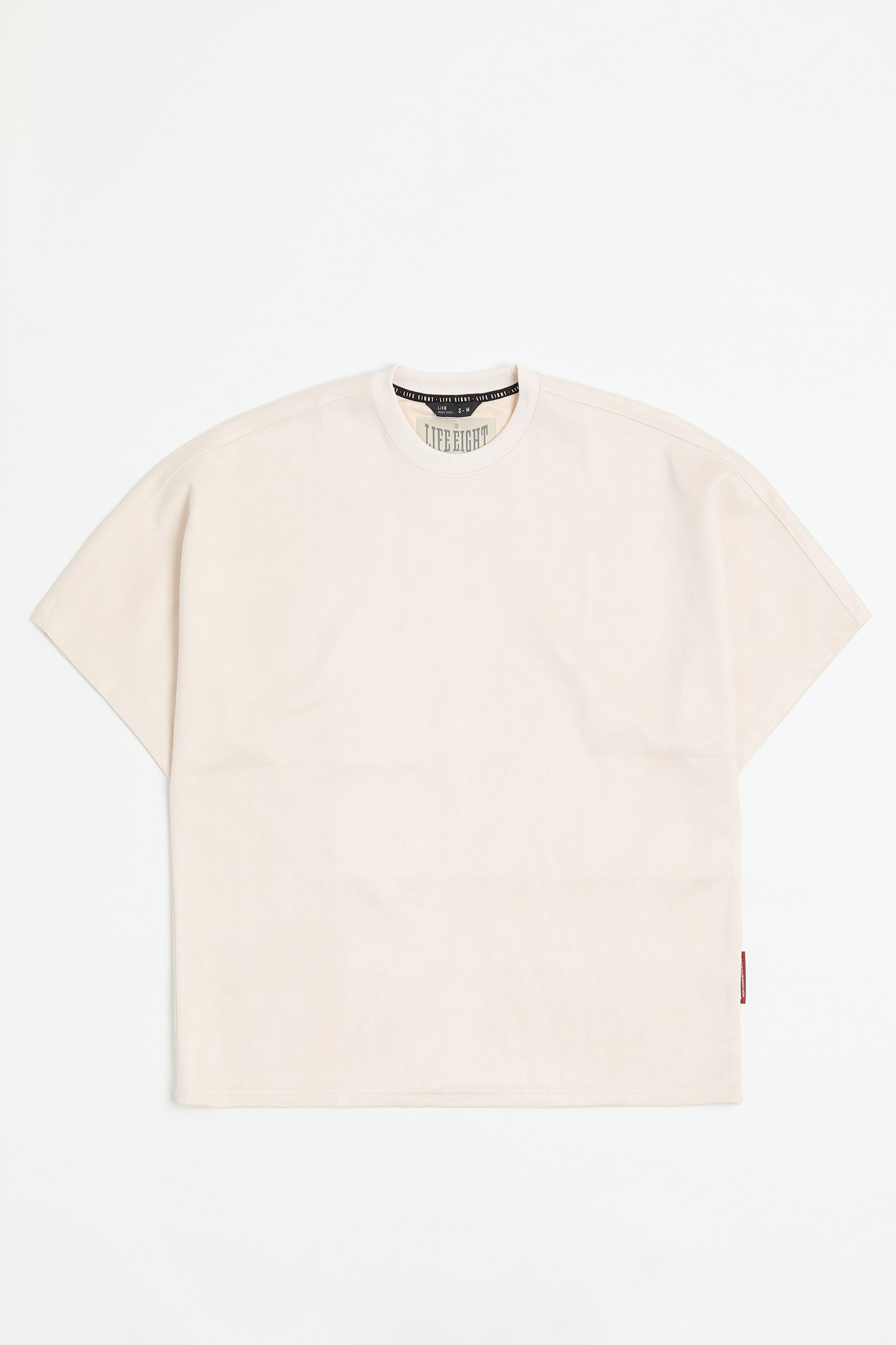 連裁解構 麂皮短袖上衣