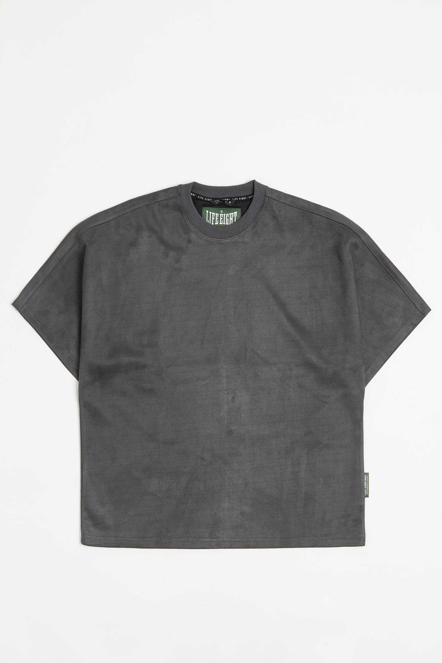 連裁解構 麂皮短袖上衣