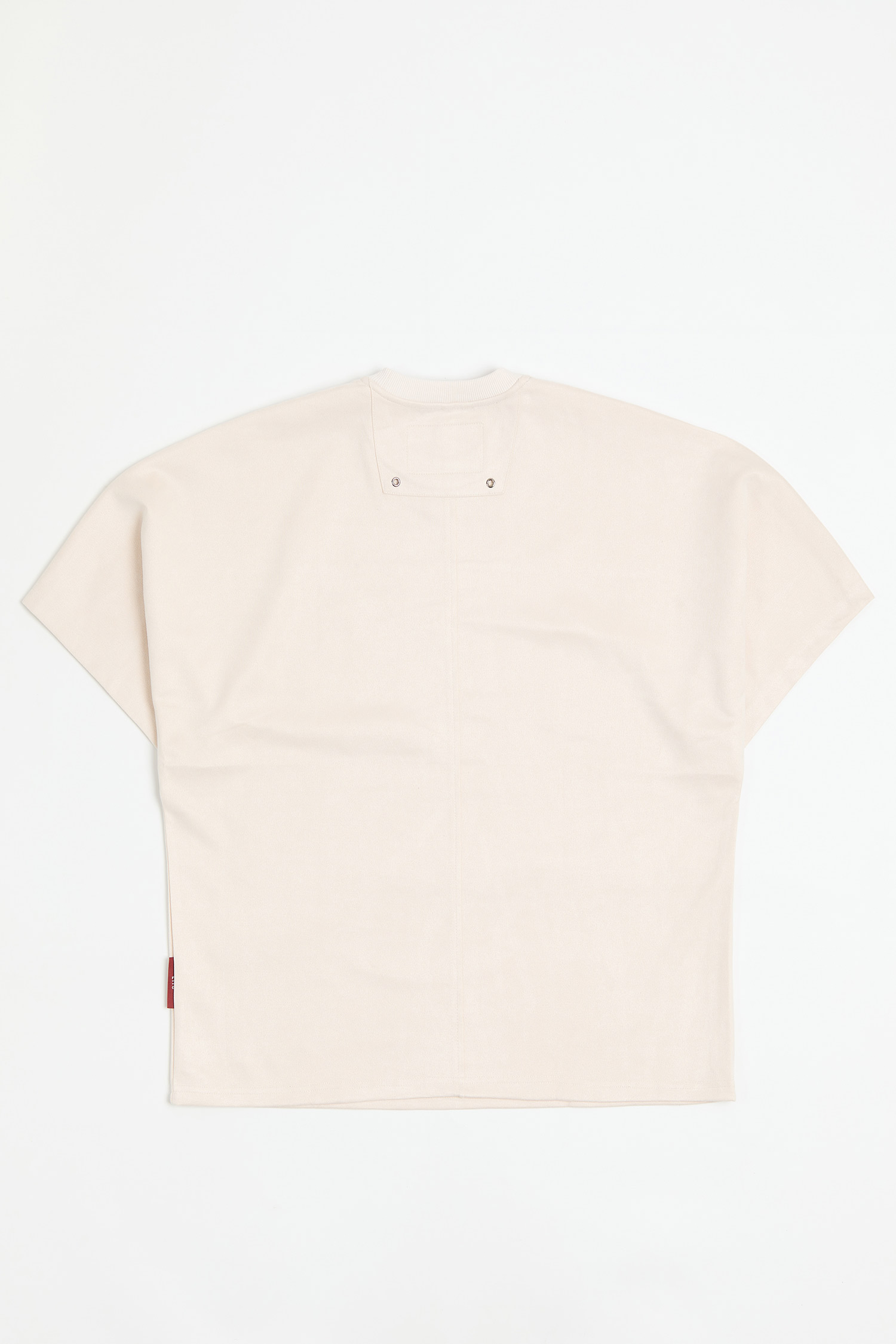 連裁解構 麂皮短袖上衣