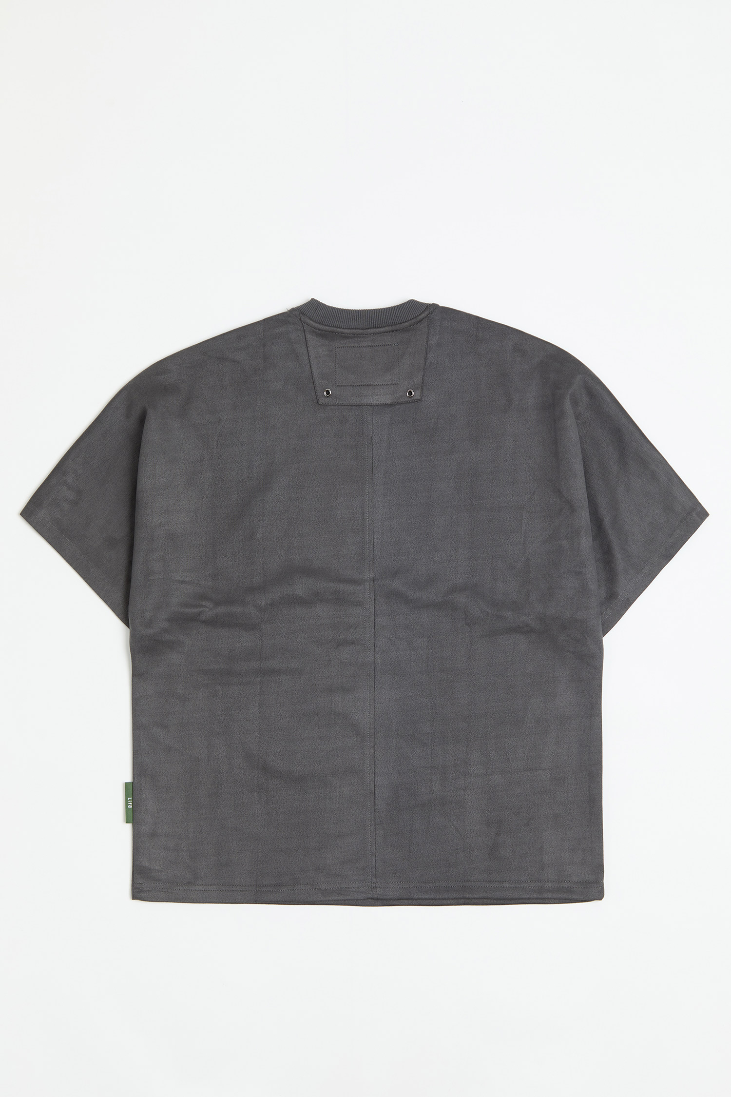 連裁解構 麂皮短袖上衣