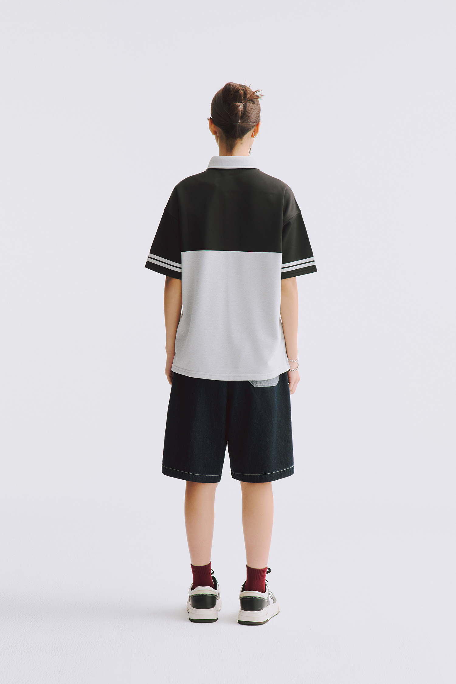 精彩人生翻領 彈性短袖上衣