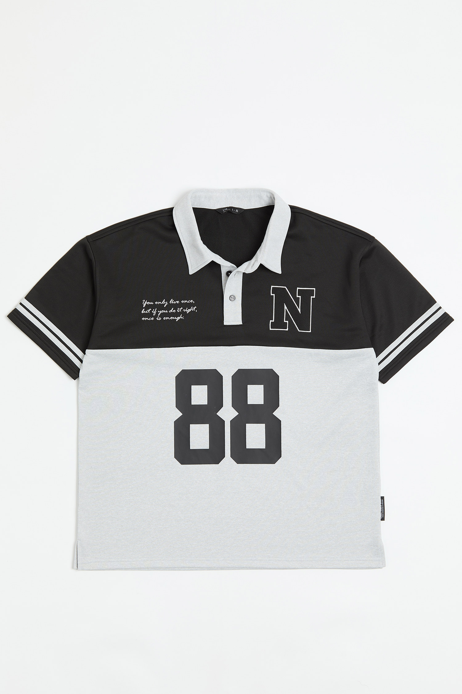 精彩人生翻領 彈性短袖上衣