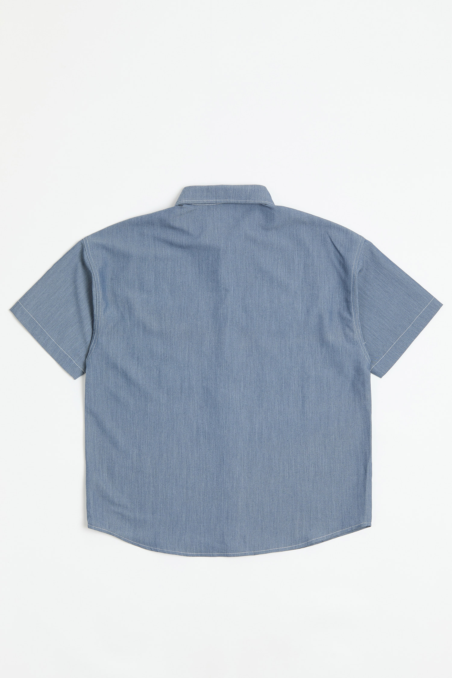 韓系棉柔 牛仔短袖襯衫