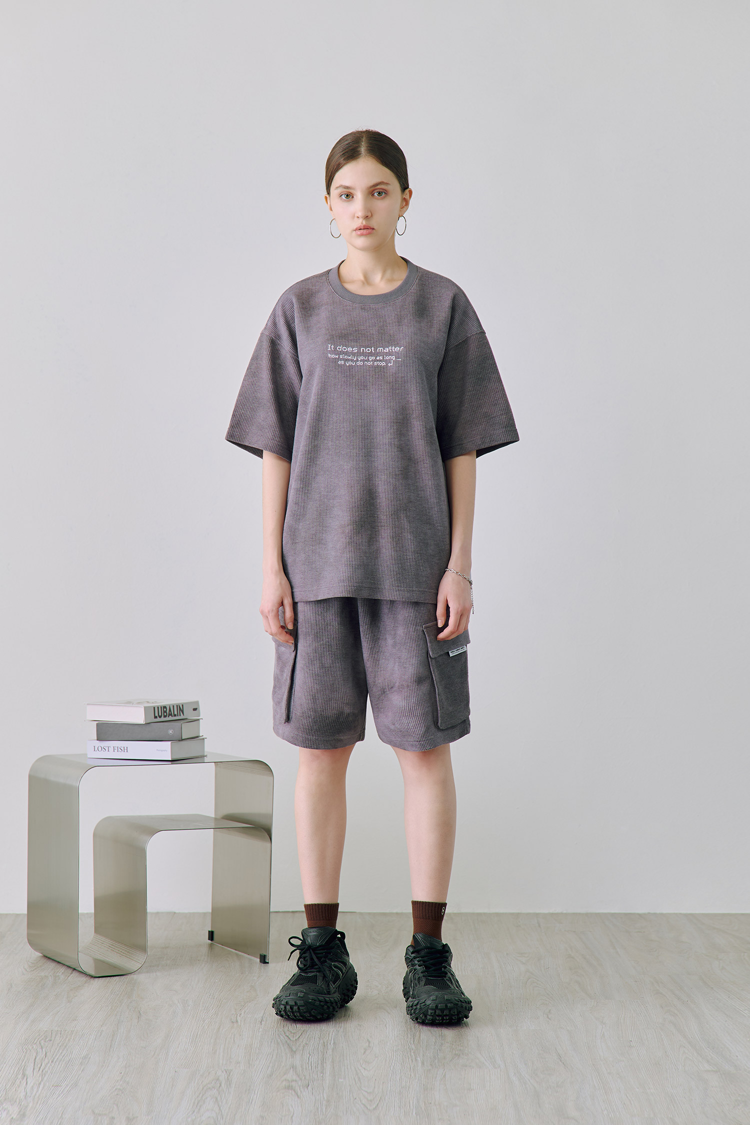 持續向前 刺繡扎染短袖上衣