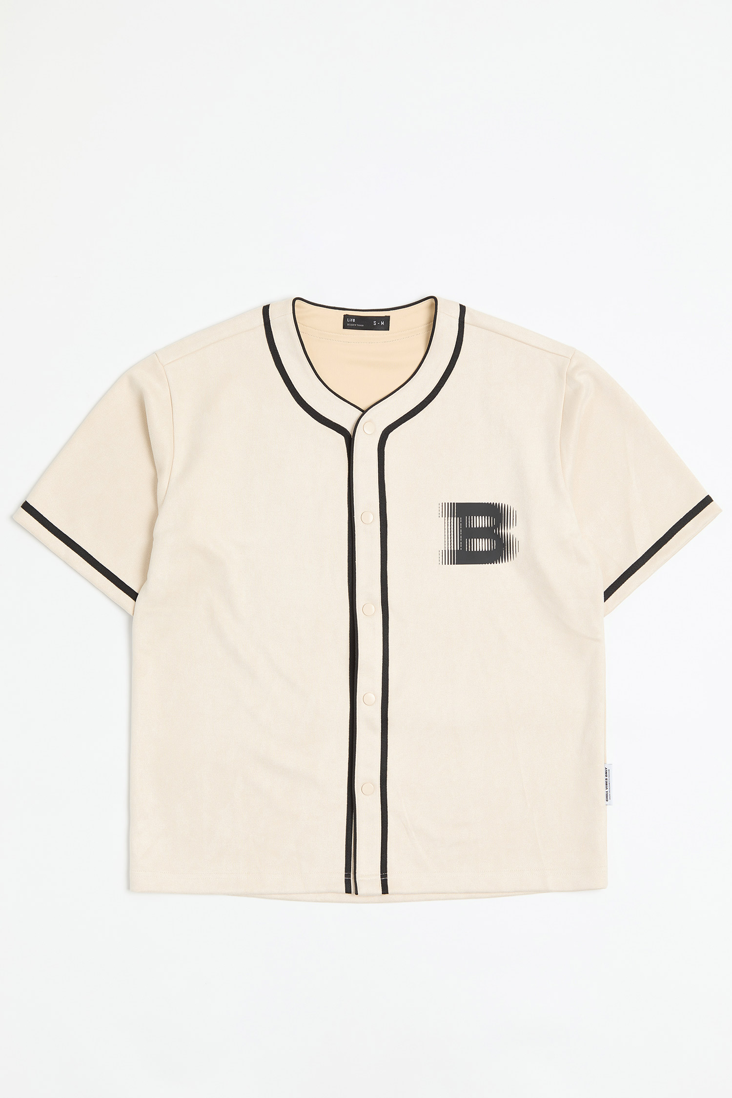 堅守信念 麂皮短袖棒球外罩上衣