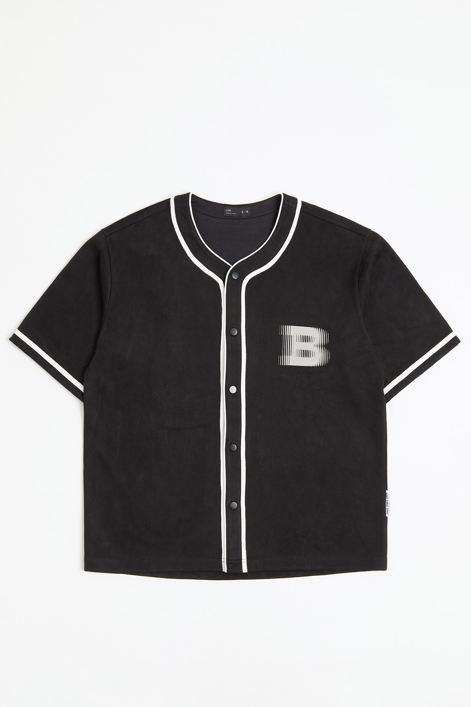 堅守信念 麂皮短袖棒球外罩上衣