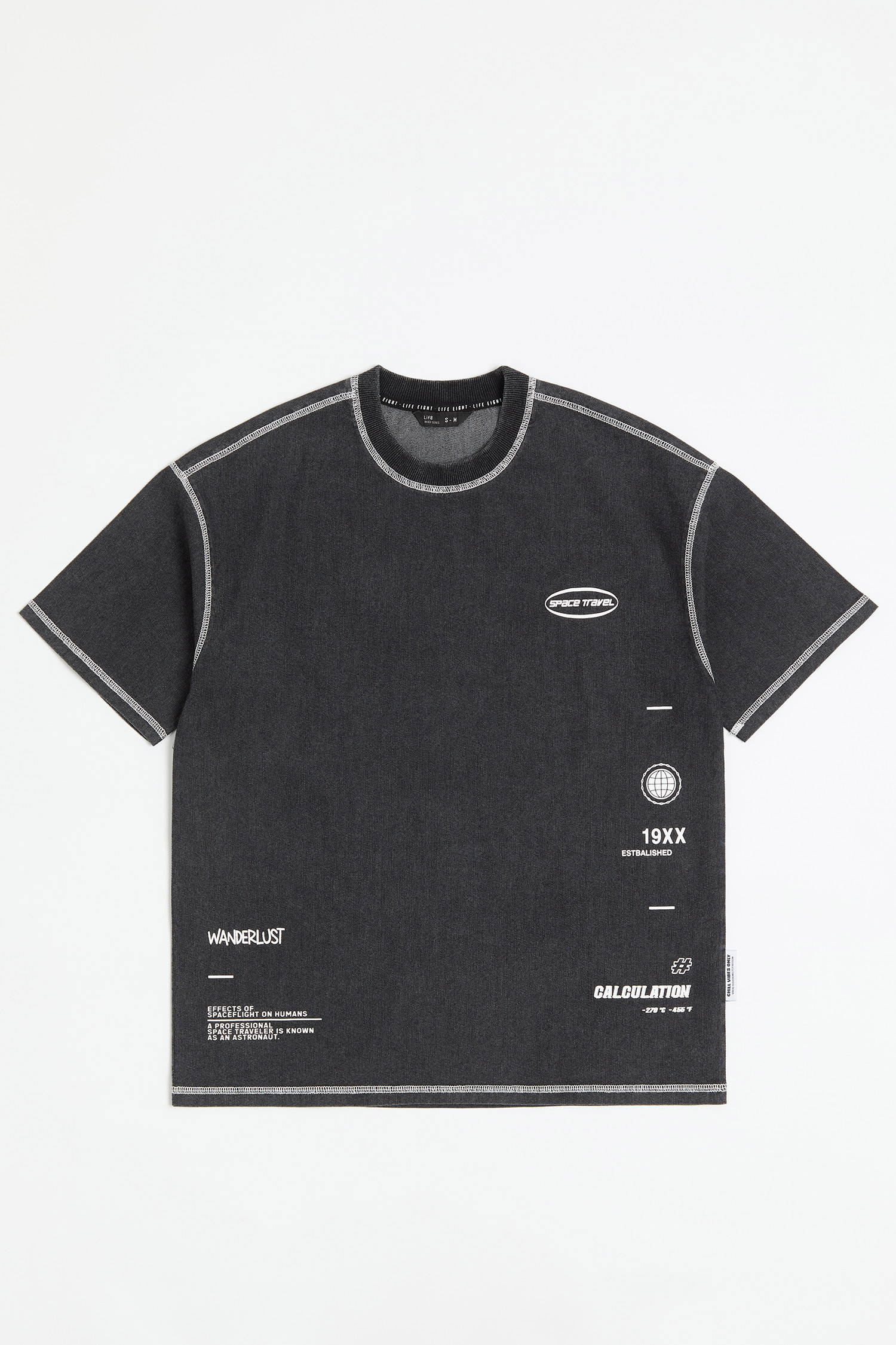 星系自轉 水洗短袖上衣