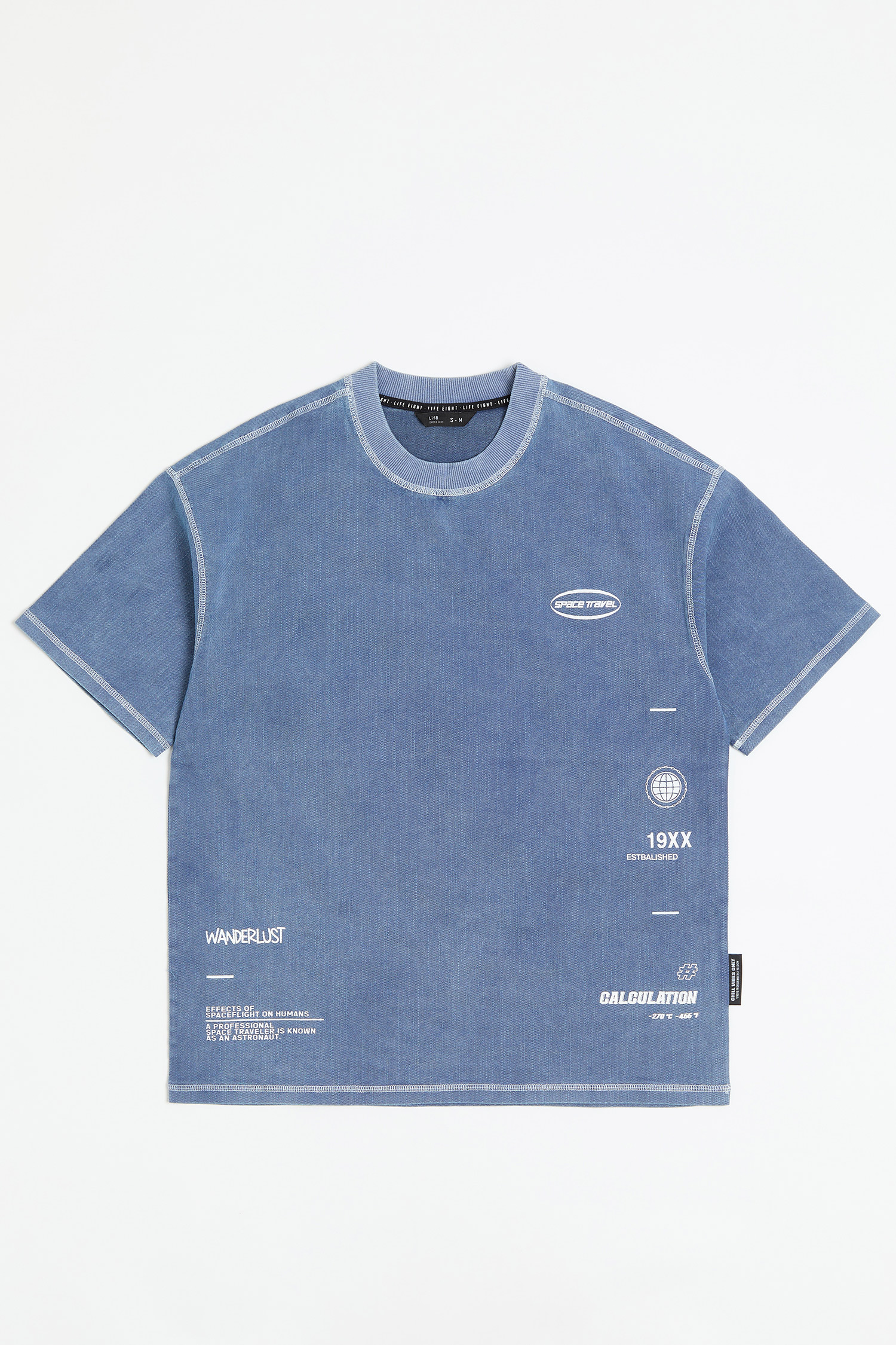 星系自轉 水洗短袖上衣