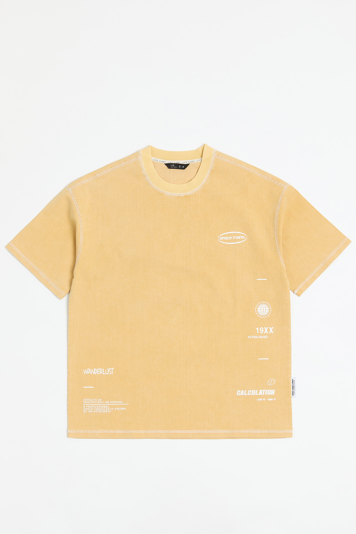 星系自轉 水洗短袖上衣