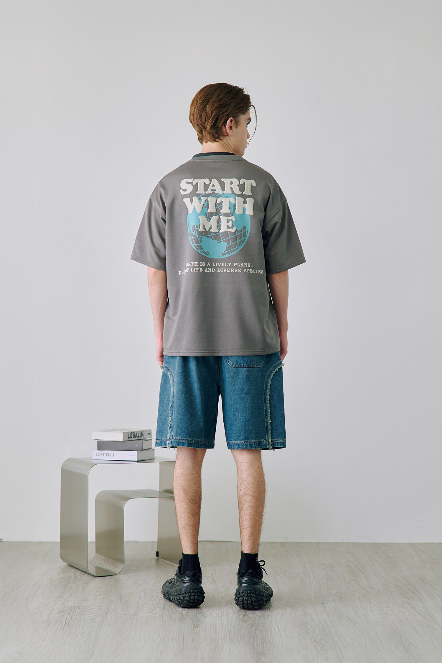 地球萬象 發泡印短袖上衣