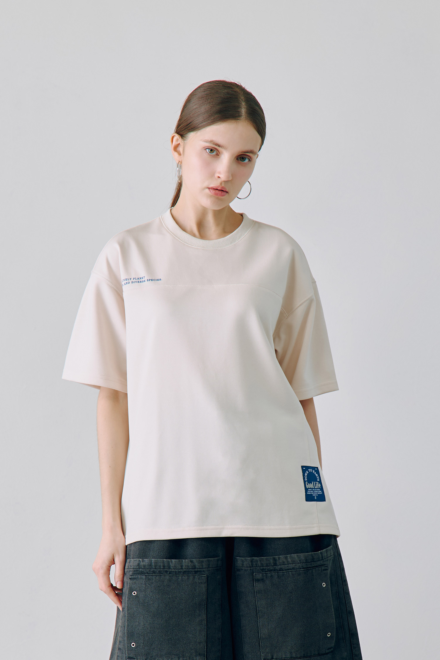 地球萬象 發泡印短袖上衣