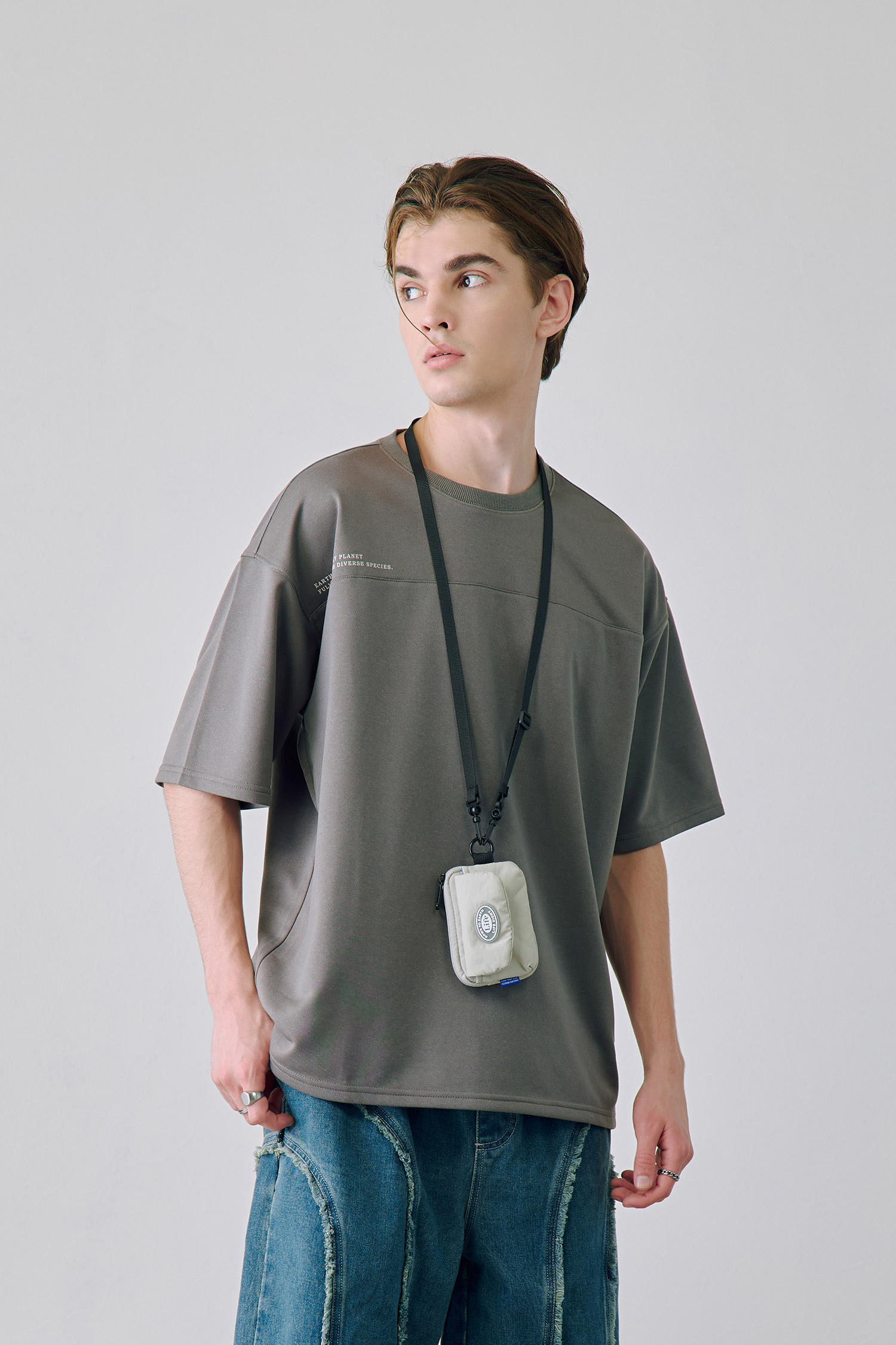 地球萬象 發泡印短袖上衣