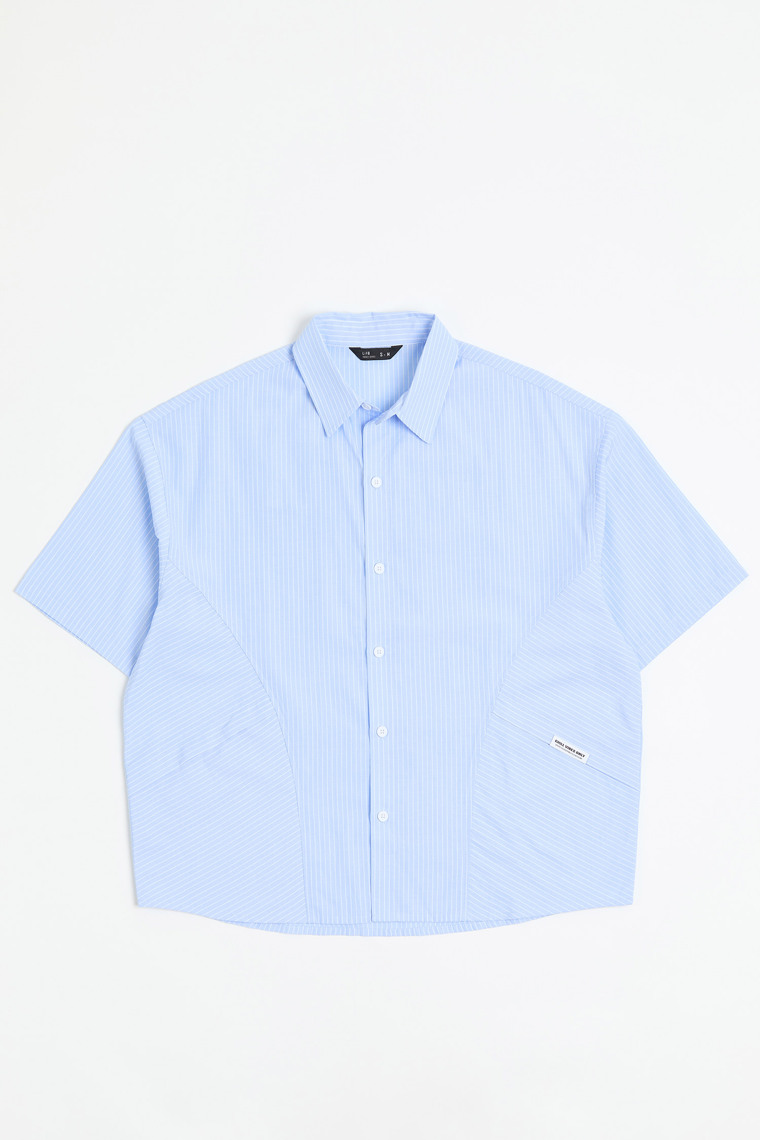 太空探索 粗細條紋 短袖襯衫