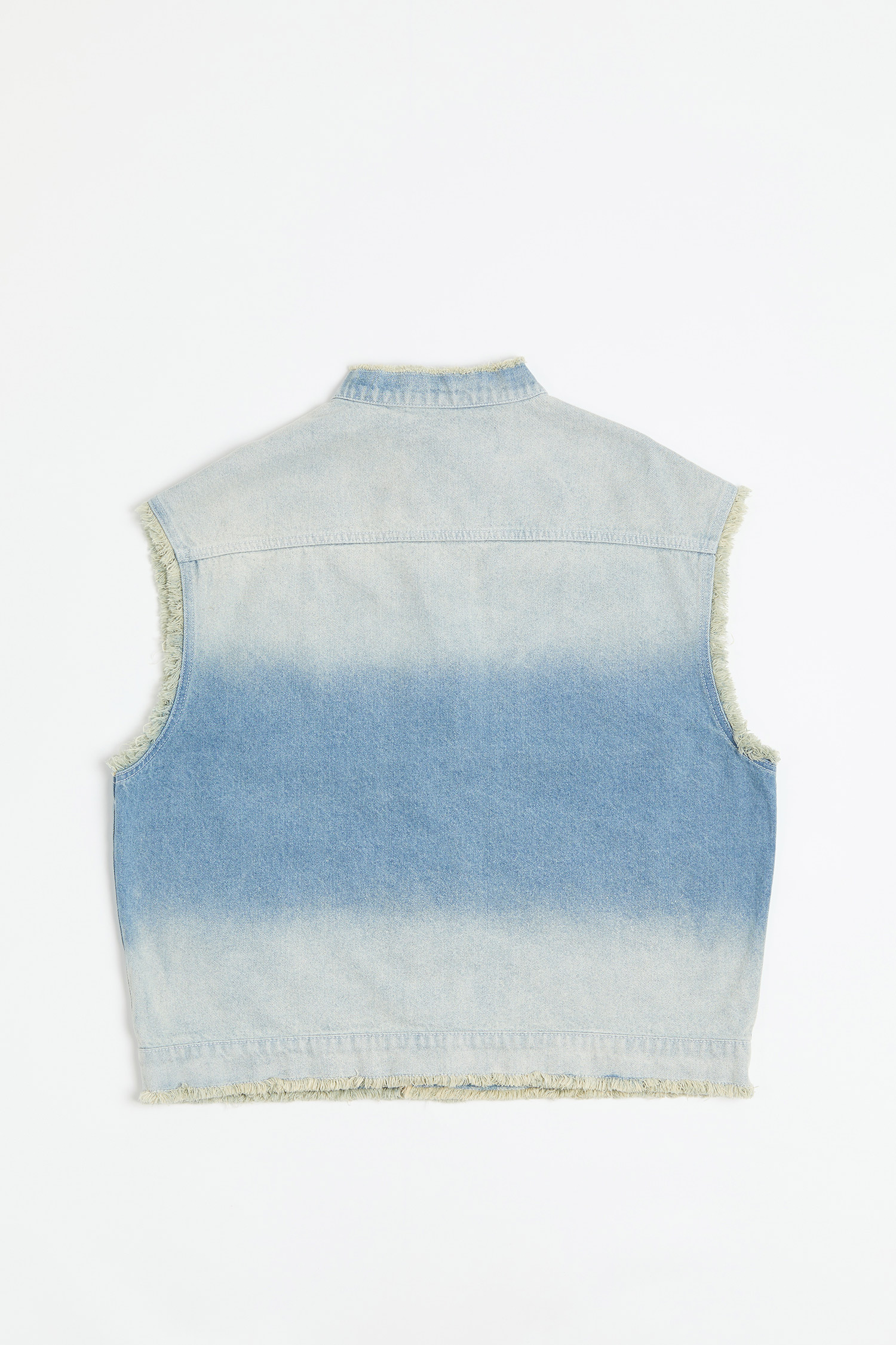 韓系 抓鬚牛仔背心