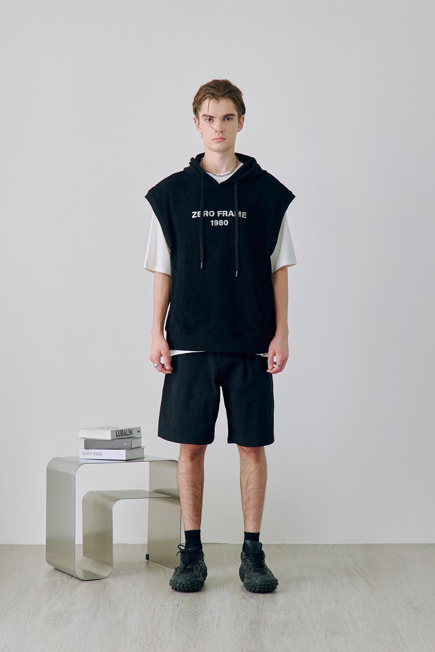 厚磅休閒 連帽背心(寬版)