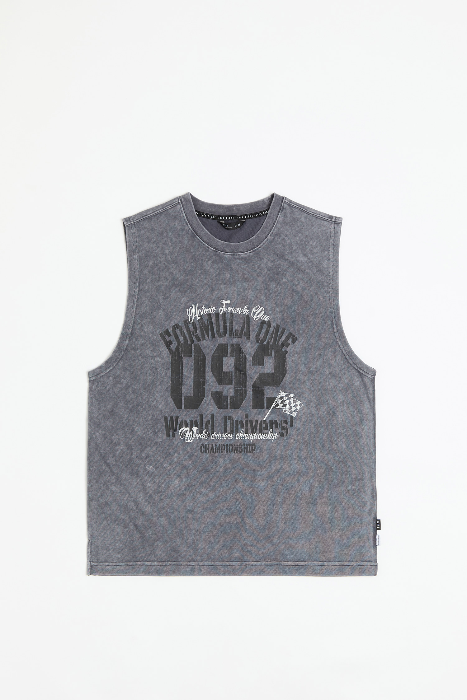 賽車文字印花 無袖背心
