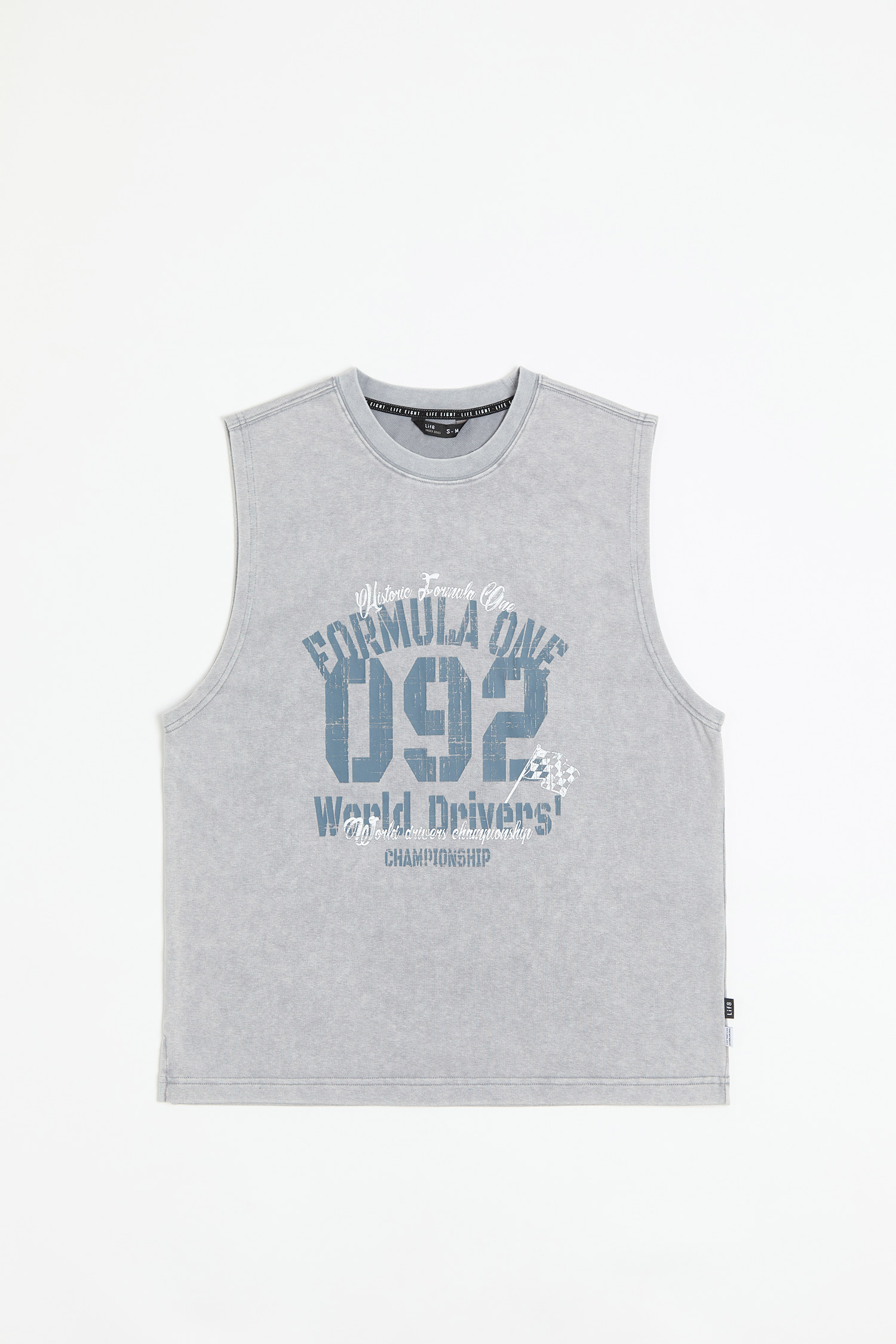 賽車文字印花 無袖背心