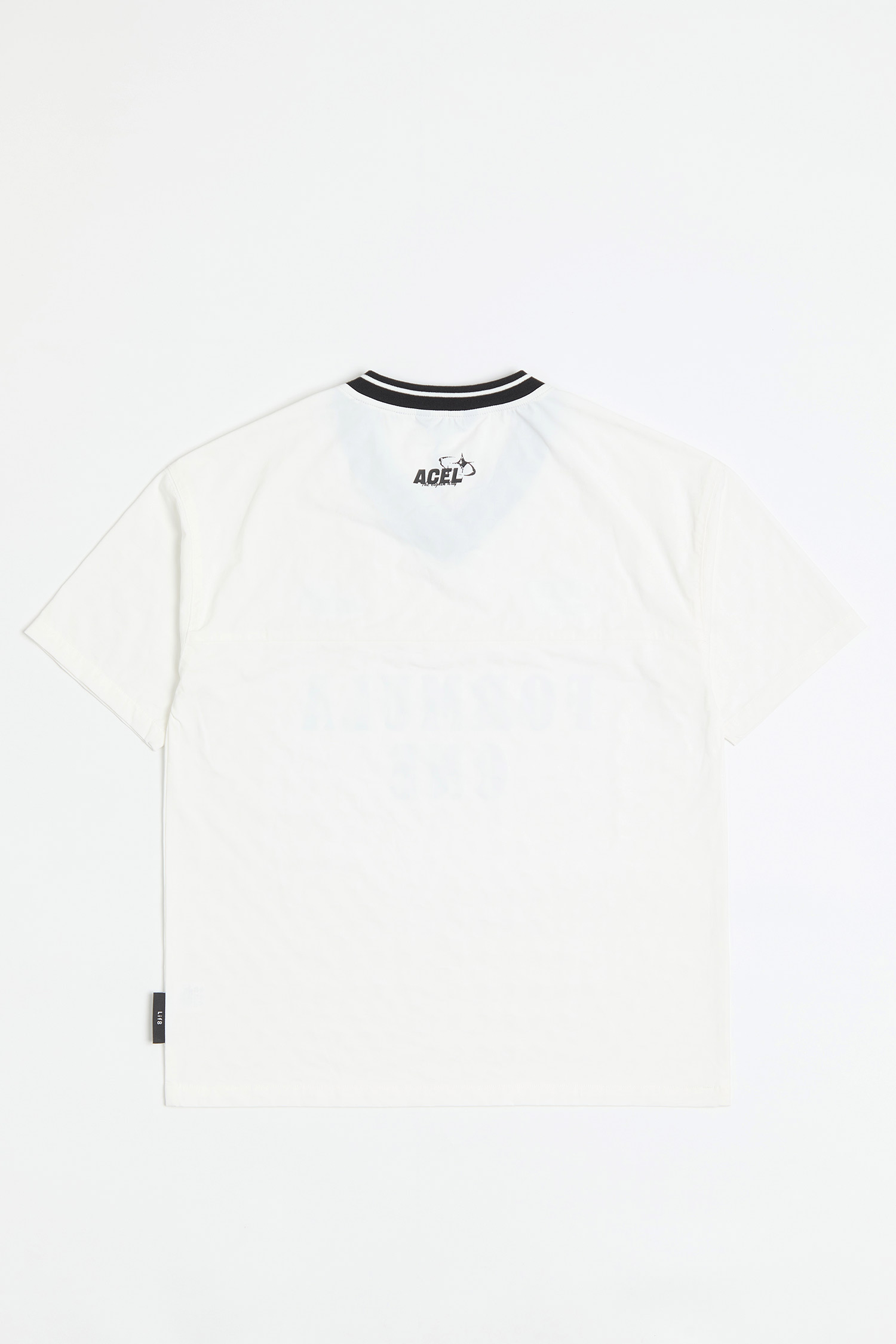 賽車剪接棋盤格 短袖上衣