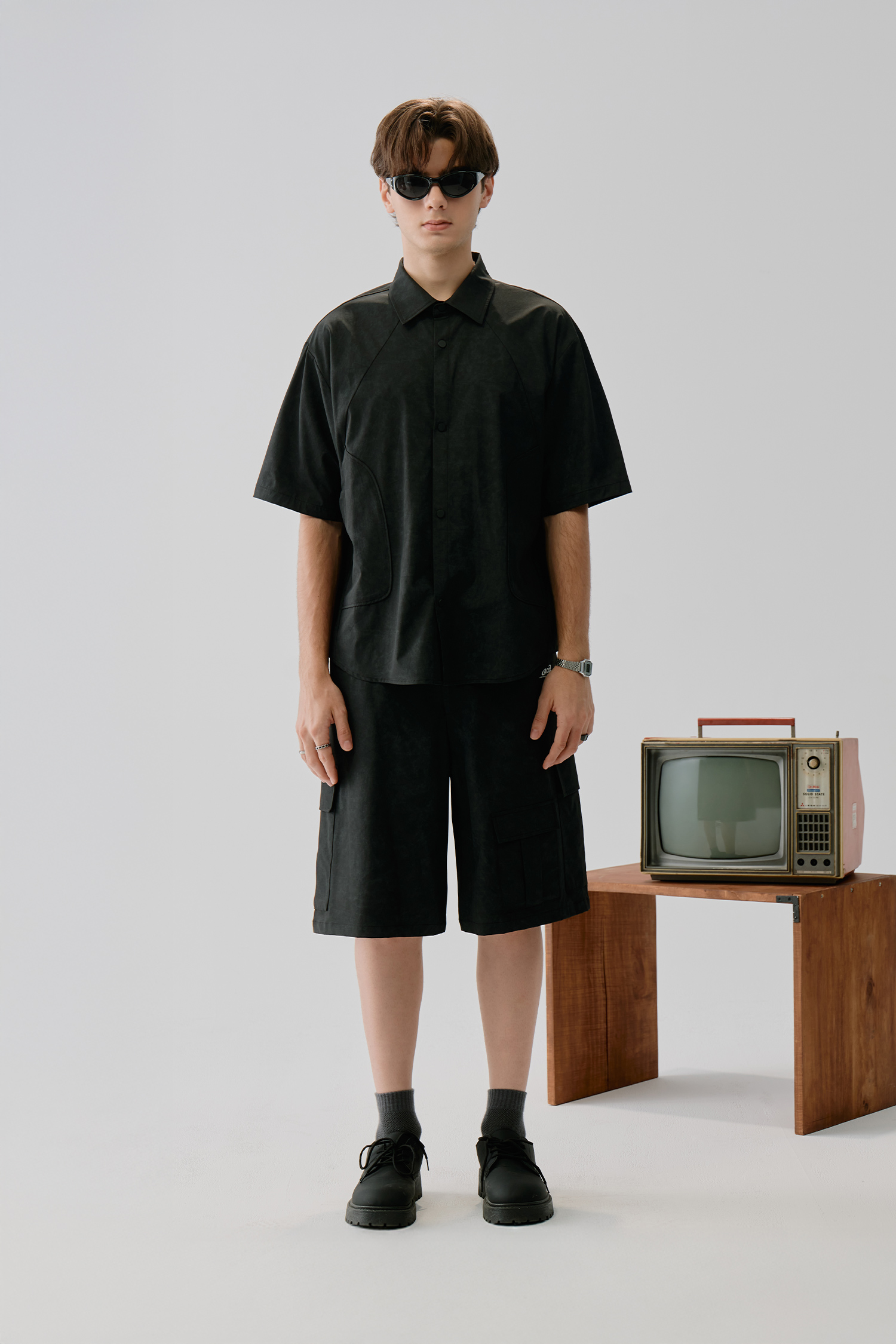 渲染機能剪接 短袖襯衫