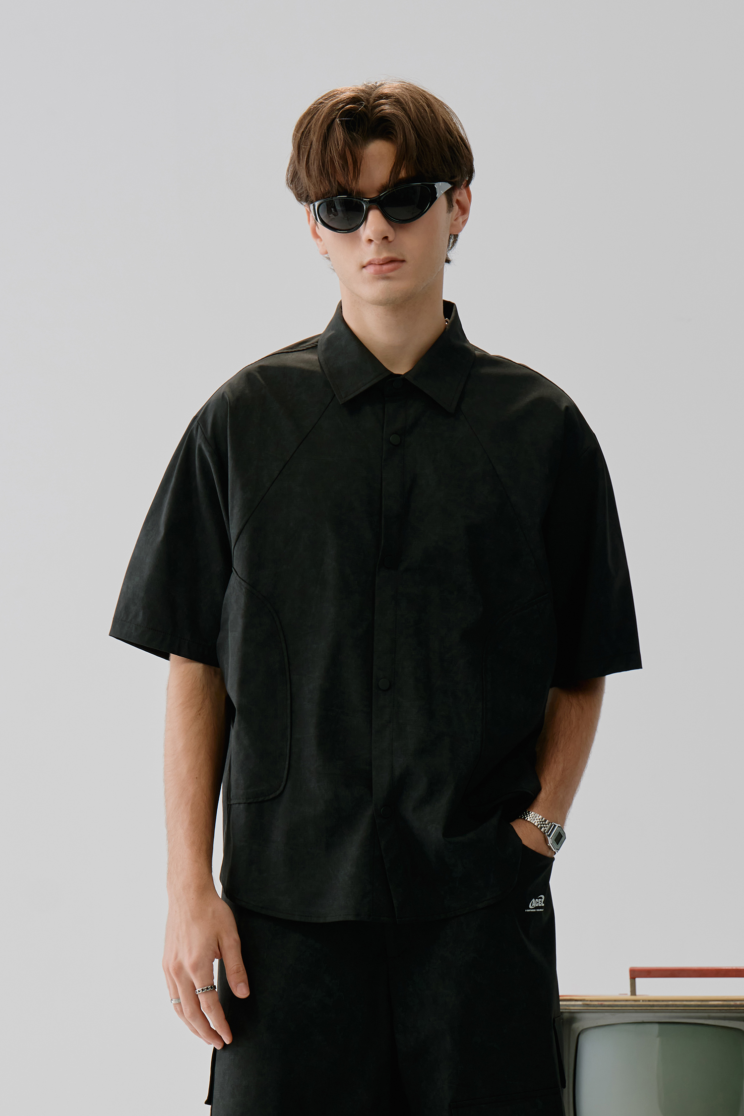 渲染機能剪接 短袖襯衫